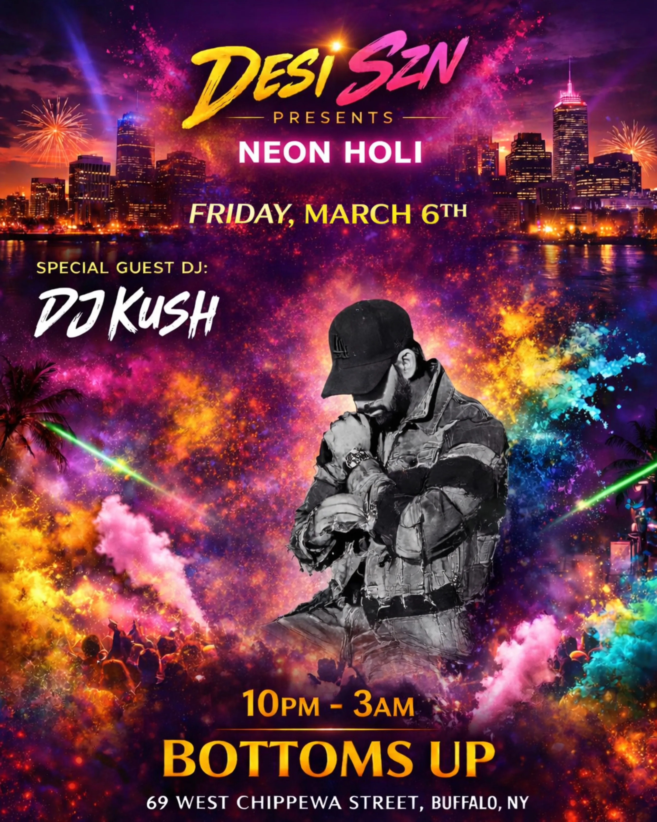 Bollywood Neon Holi (Buffalo, NY) flyer