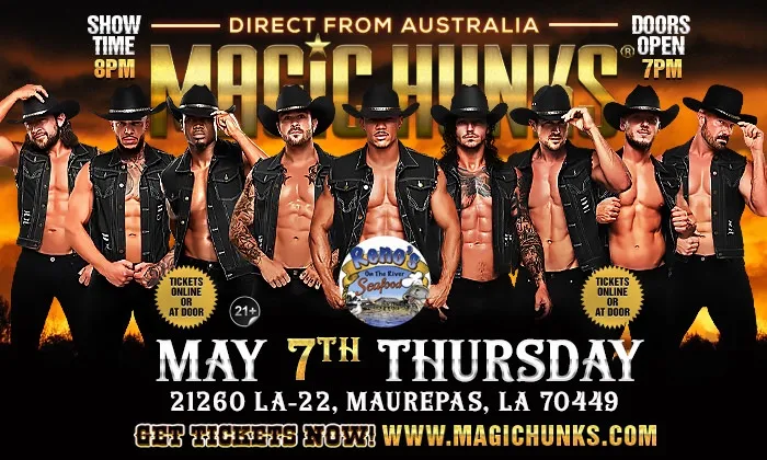 AUSTRALIA'S MAGIC HUNKS TAKEOVER MAUREPAS, LA USA!!!