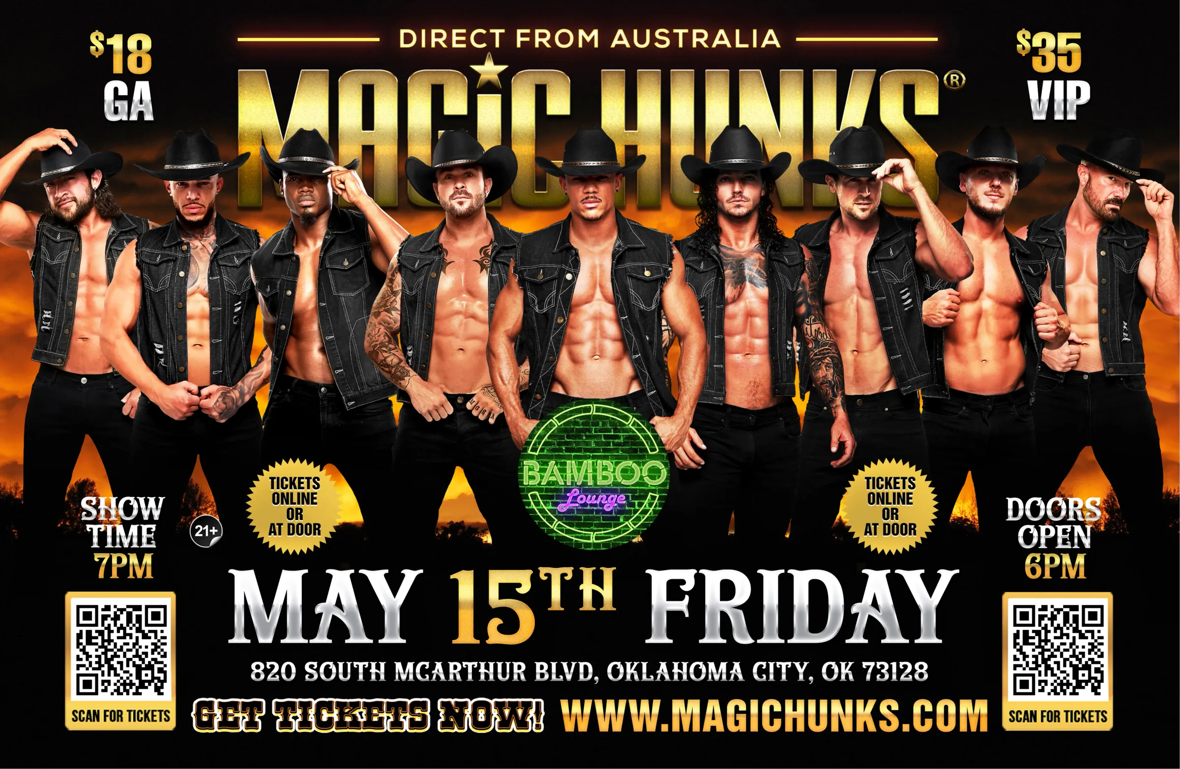 MAGIC HUNKS AUSTRALIA TAKEOVER OKLAHOMA CITY, OK USA!!!