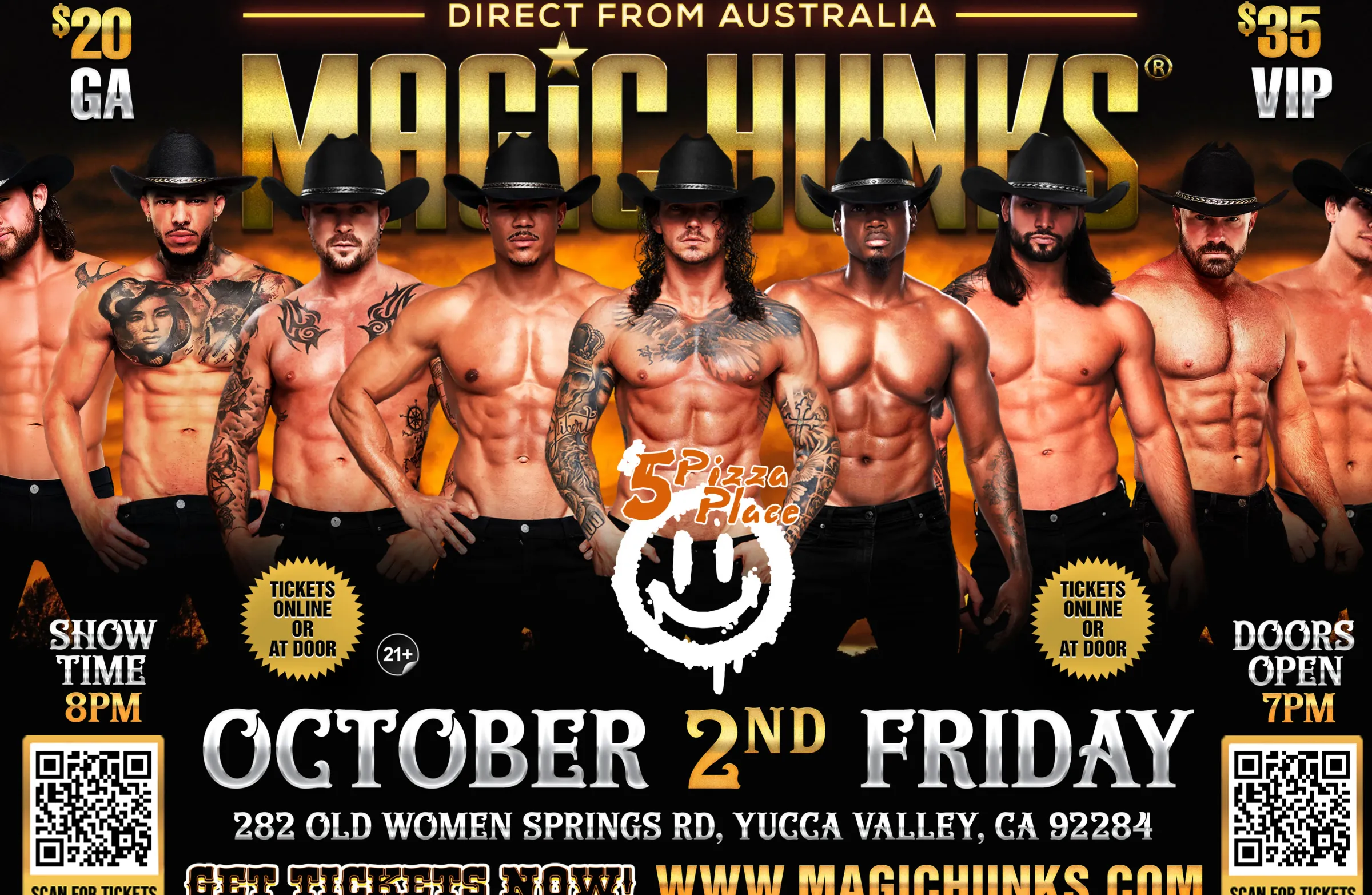 MAGIC HUNKS® AUSTRALIAN TAKEOVER YUCCA VALLEY,CA USA!!!