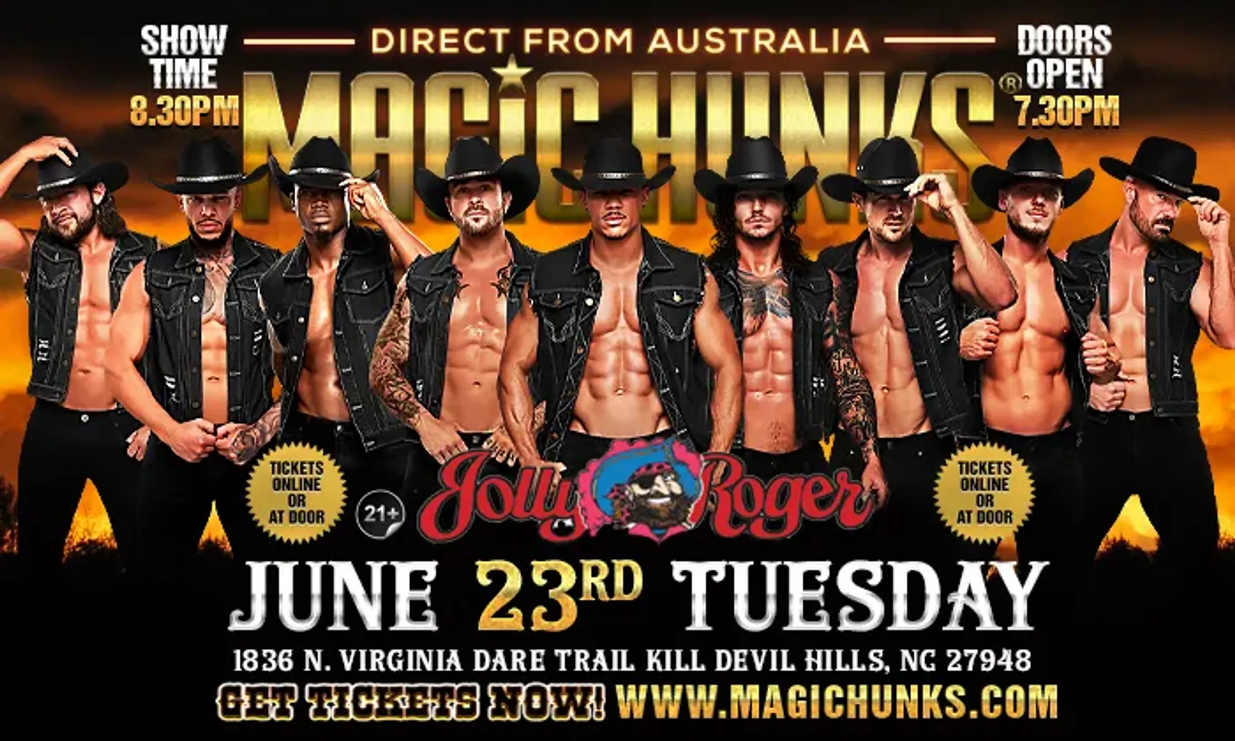 MAGIC HUNKS® AUSTRALIA TAKEOVER KILL DEVIL HILL,NC USA!!!