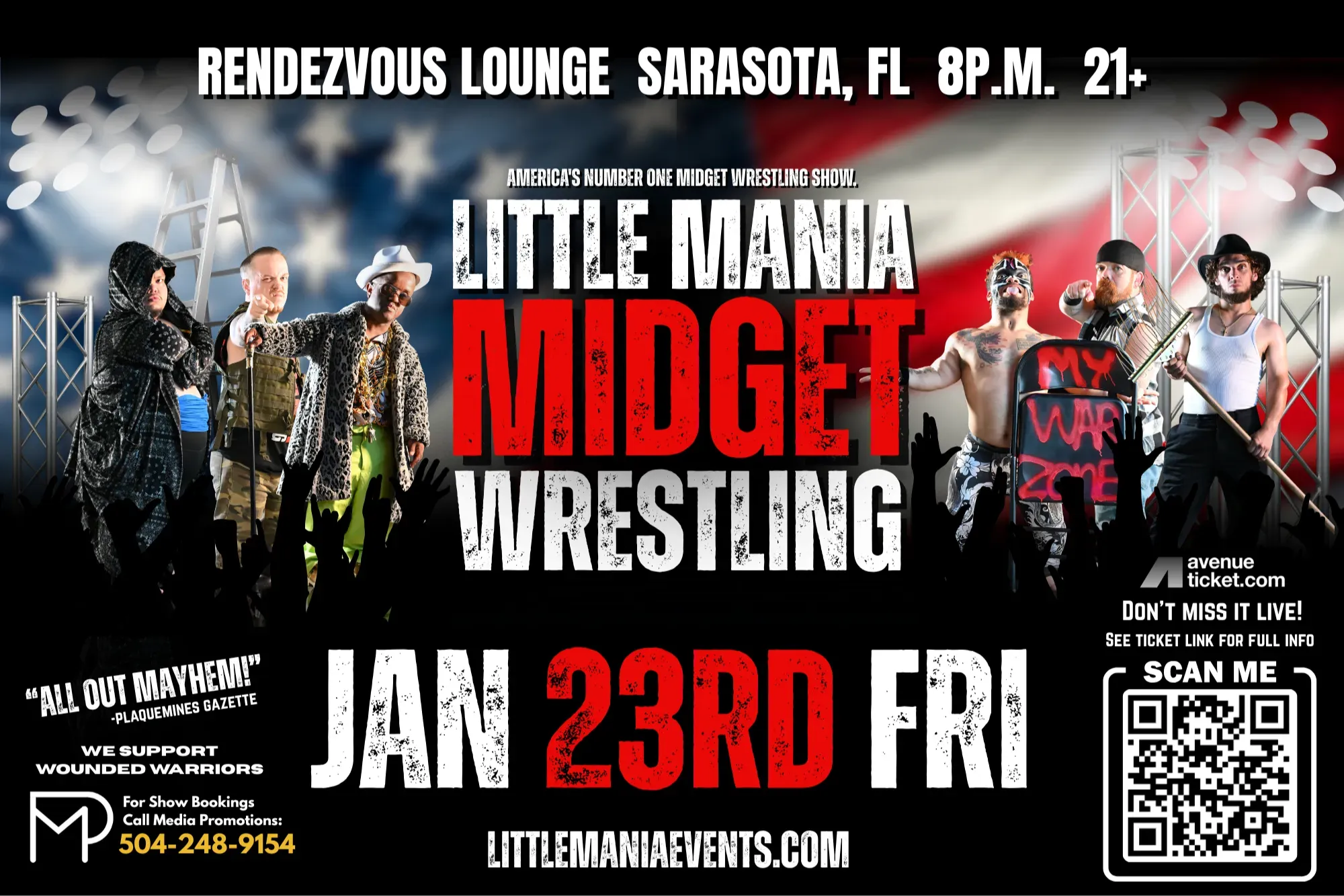 Little Mania Midget Wrestling – Sarasota, FL – Jan 23, 2026 – Buy Now