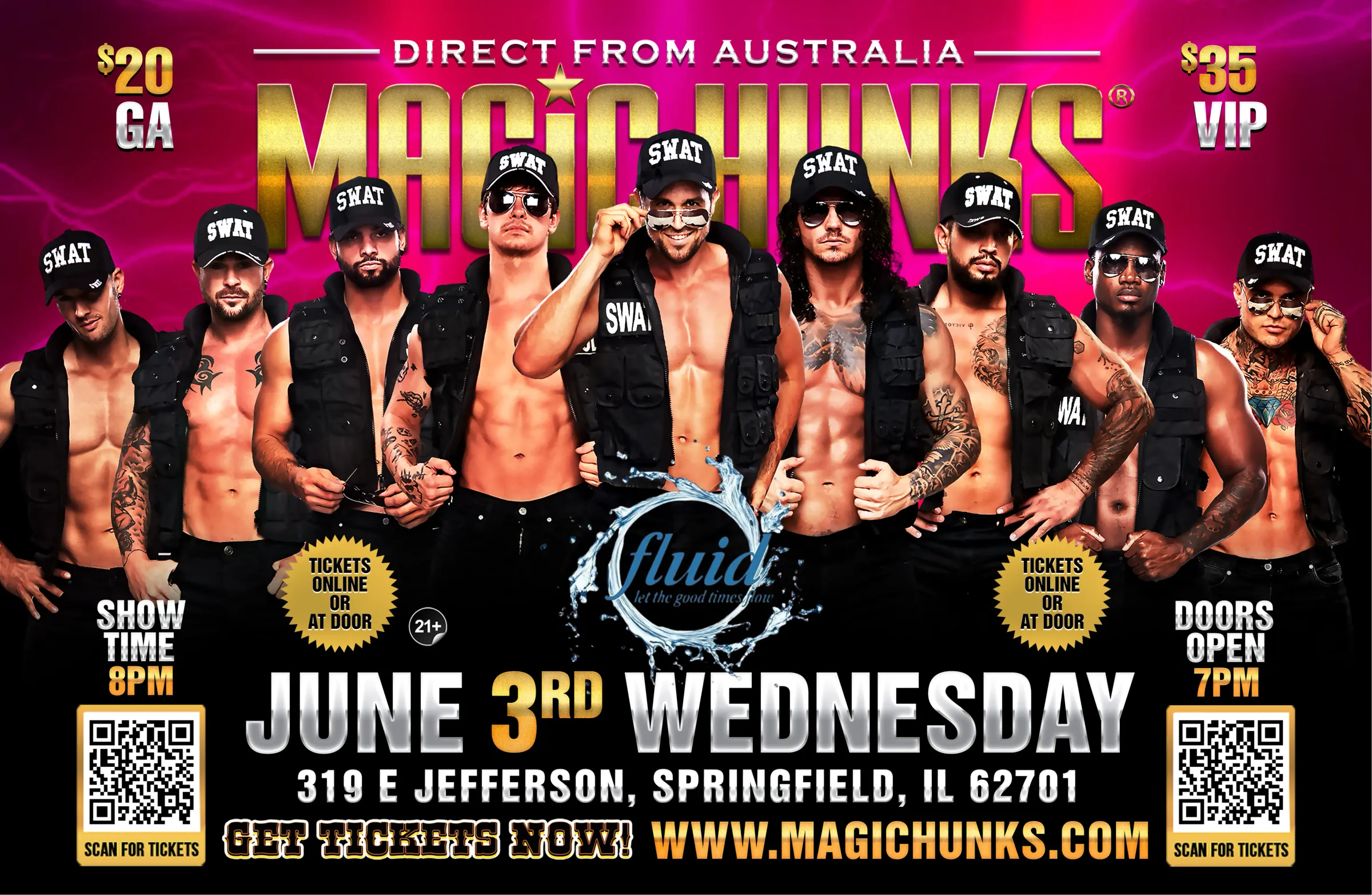 MAGIC HUNKS AUSTRALIA TAKEOVER SPRINGFIELD, IL USA!!!