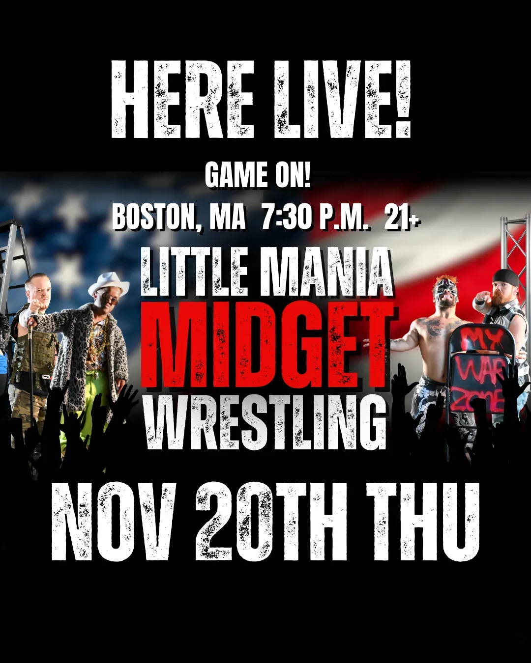 Little Mania Midget Wrestling – Boston, MA – Nov 20, 2025 – Buy Now