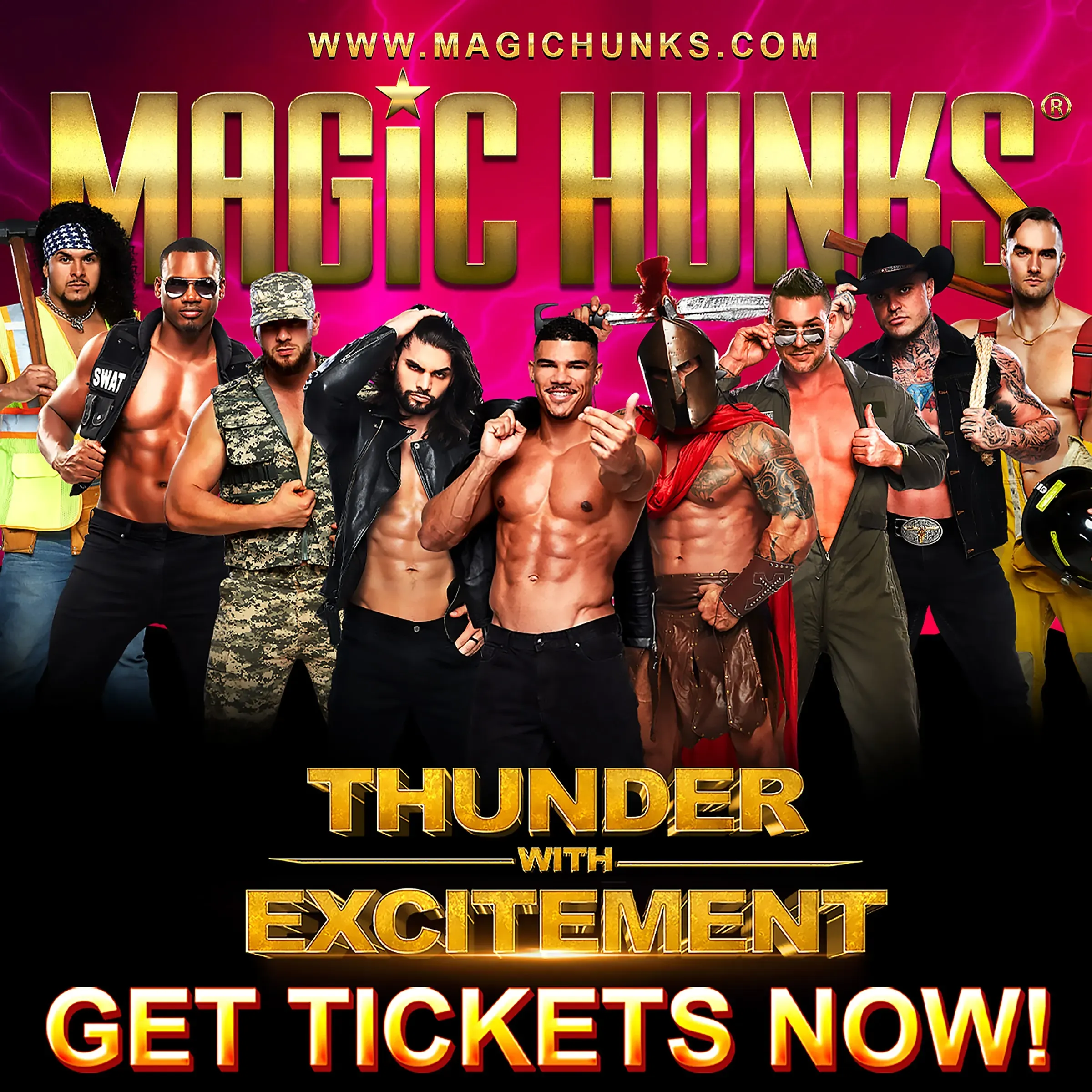 MAGIC HUNKS® AUSTRALIA TAKEOVER BUCKHANNON,WV USA!