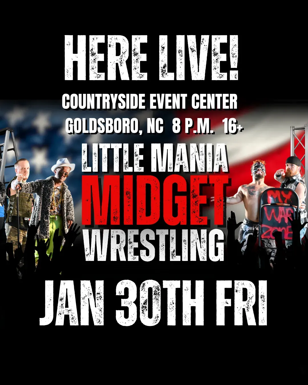 Little Mania Midget Wrestling – Goldsboro, NC – Jan 30, 2026 – Buy Now