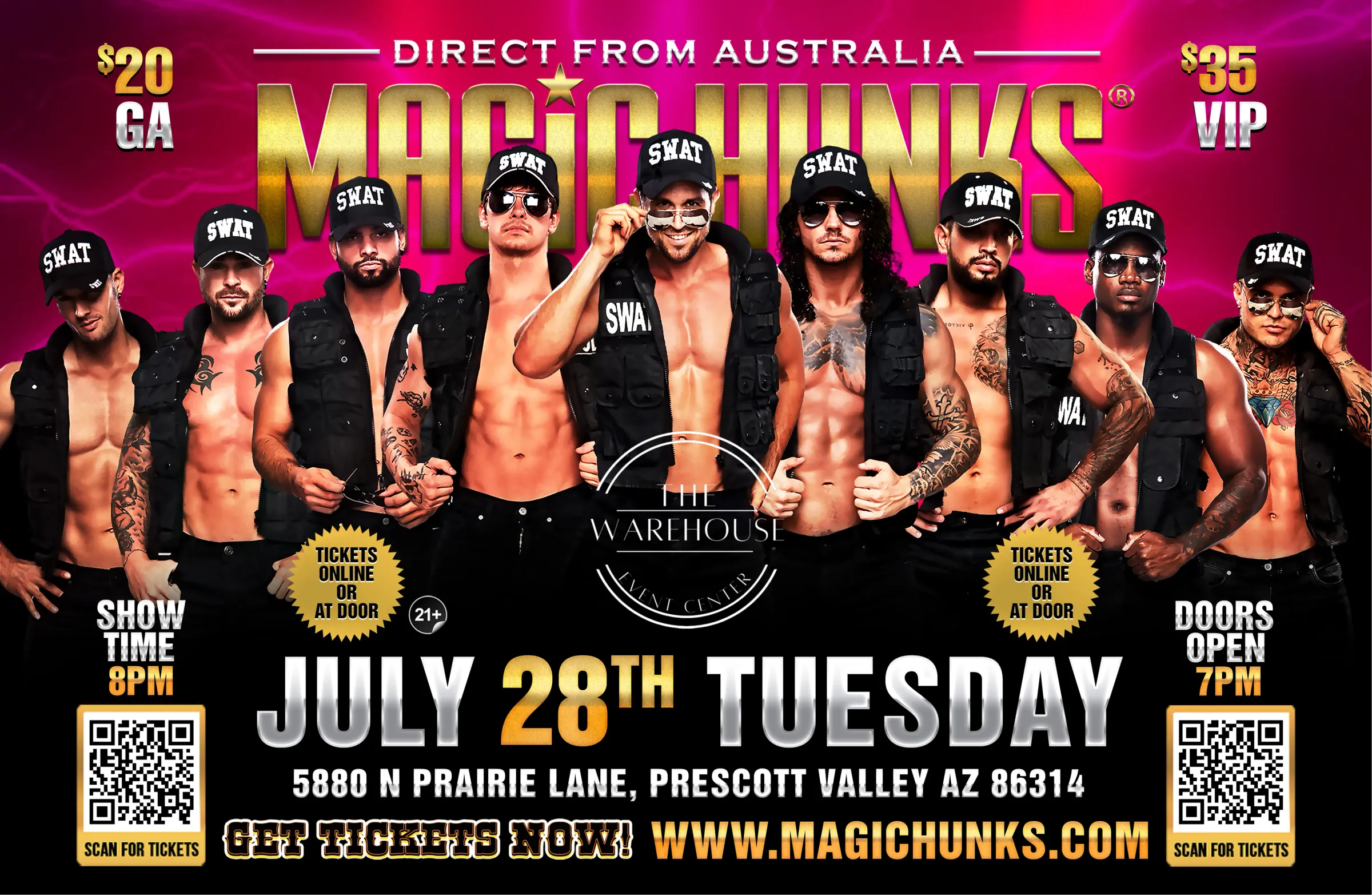 MAGIC HUNKS® AUSTRALIA TAKEOVER PRESCOTT VALLEY AZ USA!!!