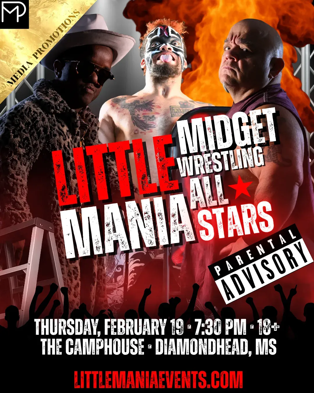 Little Mania Midget Wrestling – Diamondhead, MS – Feb 19, 2026 – Buy Now