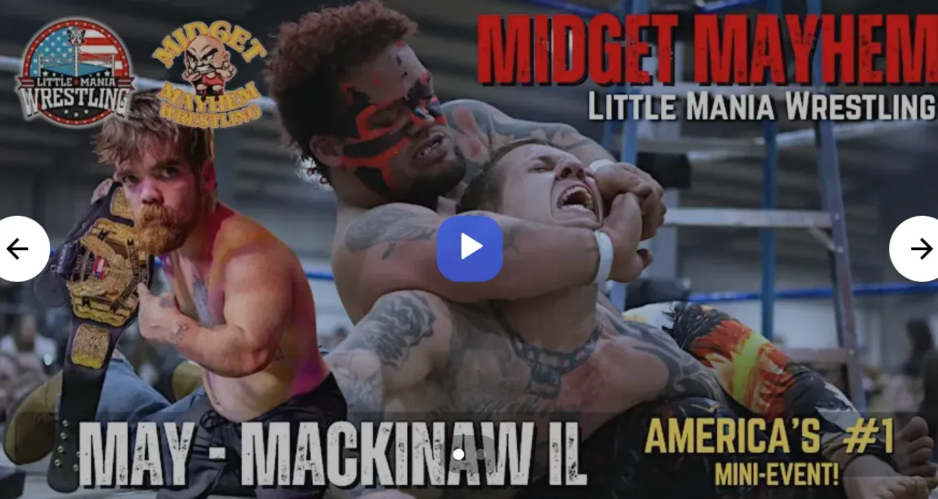 Mackinaw IL - Midget Mayhem / Little Mania" Mini Wrestling! (All-Ages)