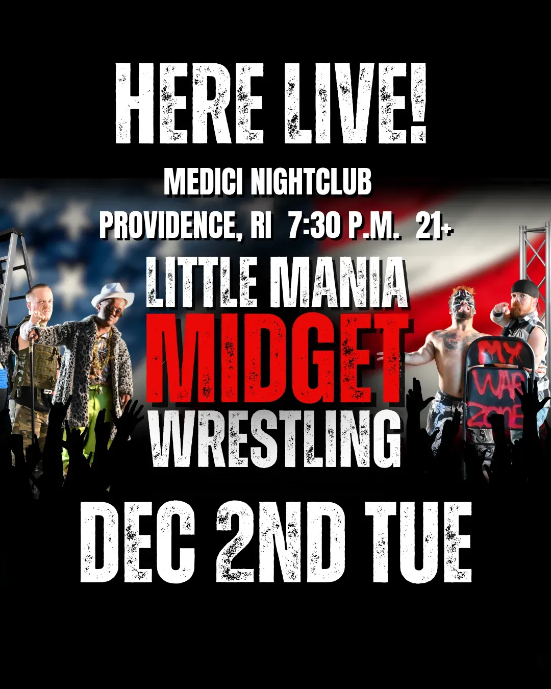 Little Mania Midget Wrestling – Providence, RI – Dec 02, 2025 – Buy Now