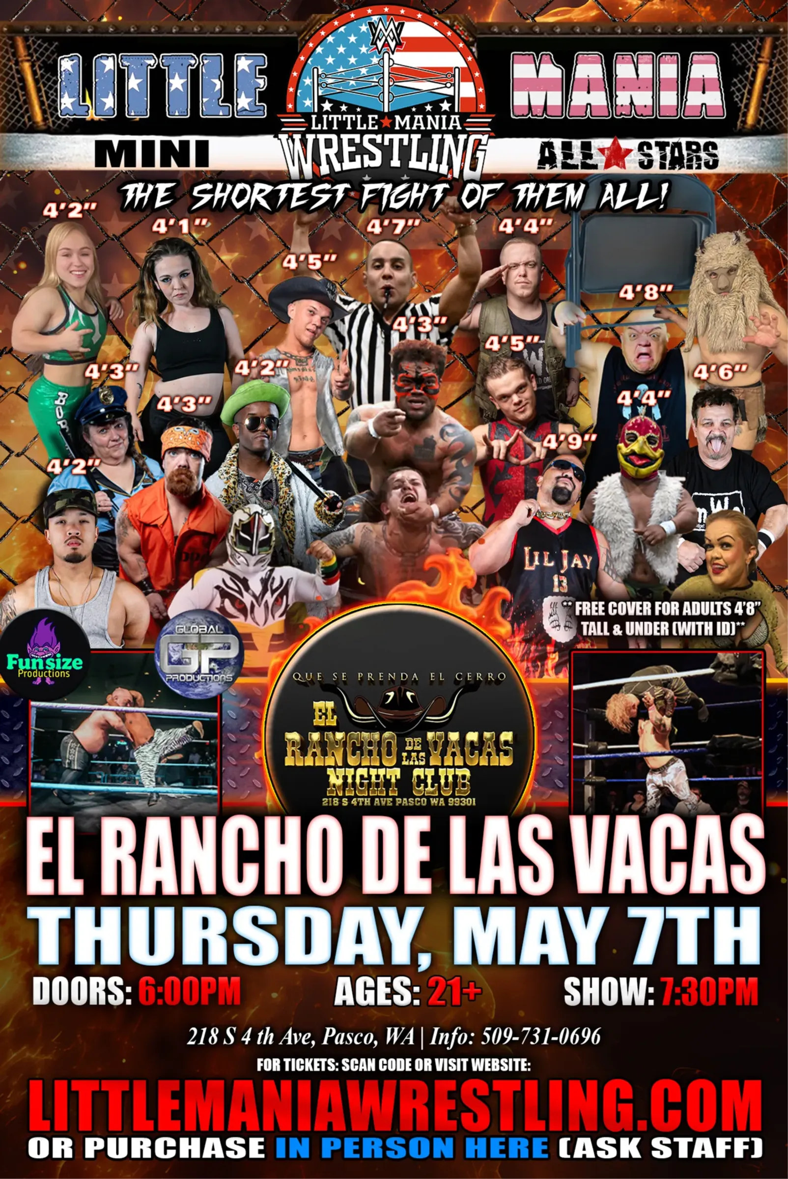 Pasco, WA - Little Mania Mini Wrestling @ El Rancho De Las Vacas