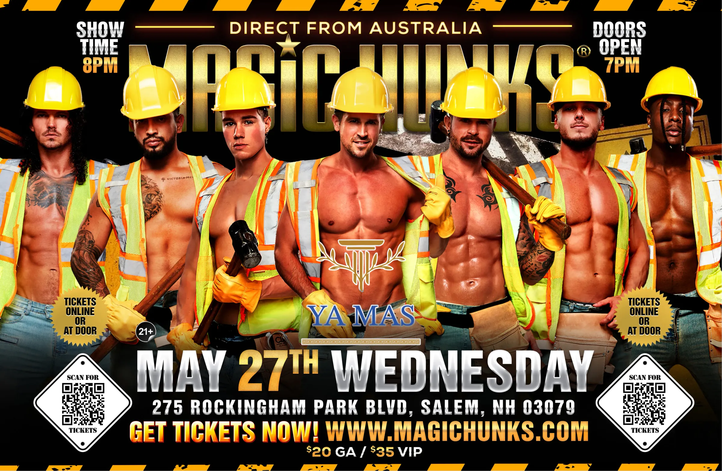 MAGIC HUNKS AUSTRALIAN TAKEOVER SALEM,NH USA!!!