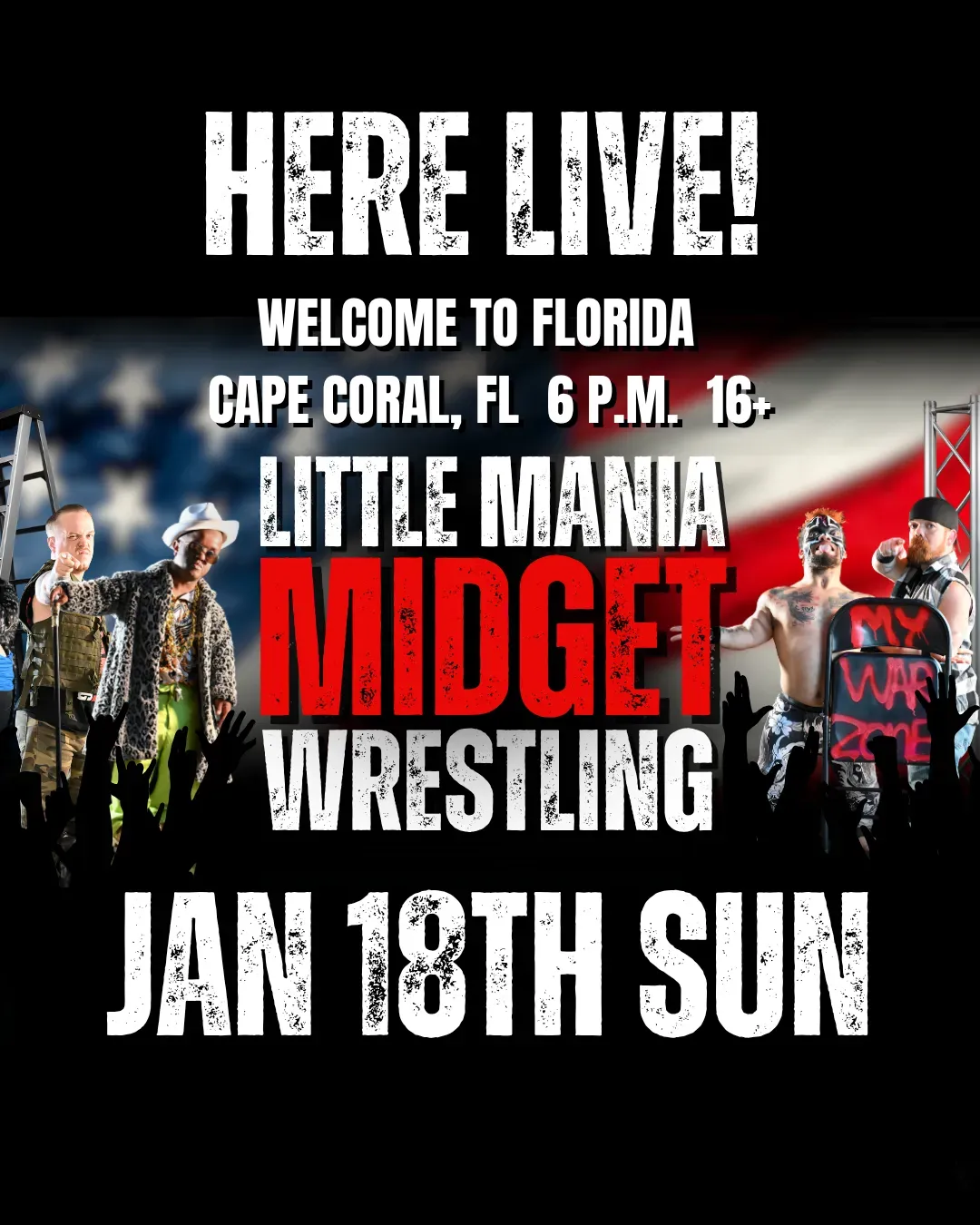 Little Mania Midget Wrestling – Cape Coral, FL – Jan 18, 2026 SOLD OUT