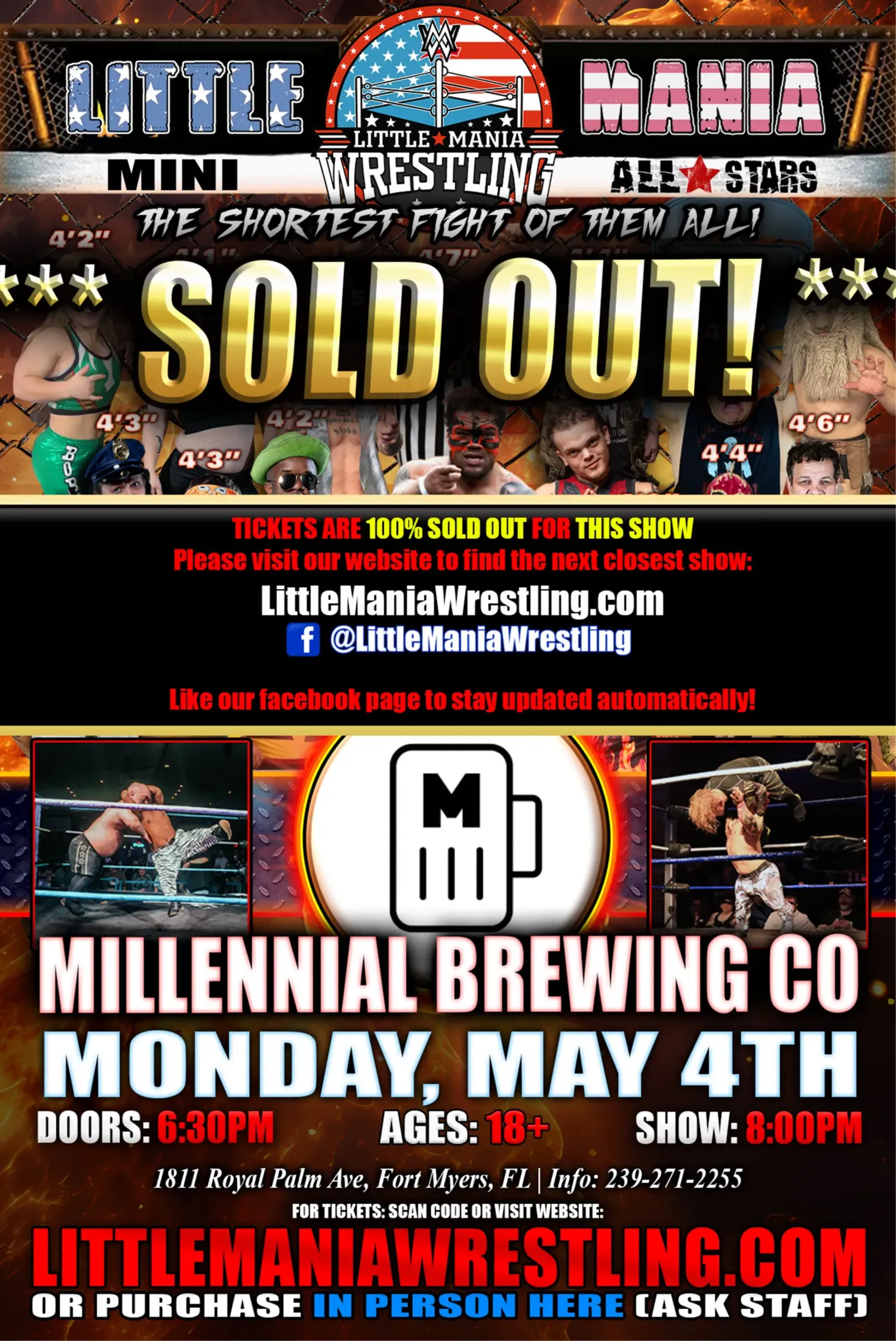 Ft Myers, FL - Little Mania Mini Wrestling @ Millennial Brewing Co