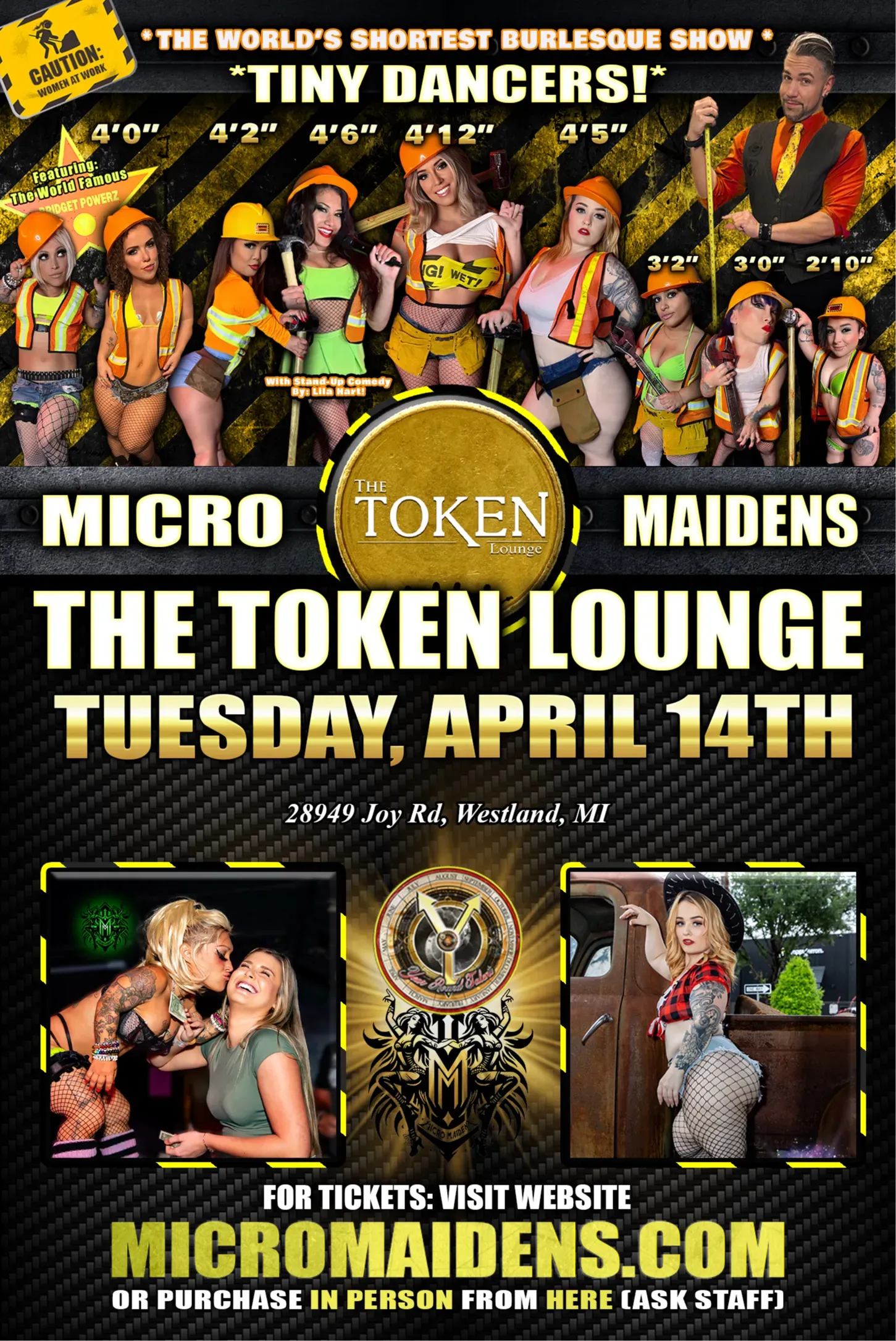 Westland, MI  - Micro Maidens Dwarf Dancers @ The Token Lounge - TUESDAY!