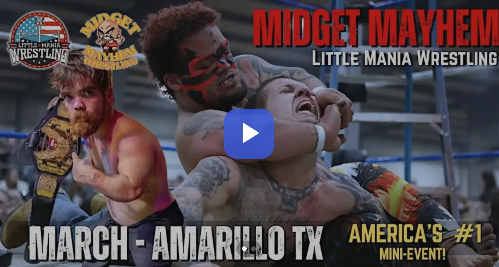 Amarillo TX "Midget Mayhem / Little Mania" Mini Wrestling! (21+)