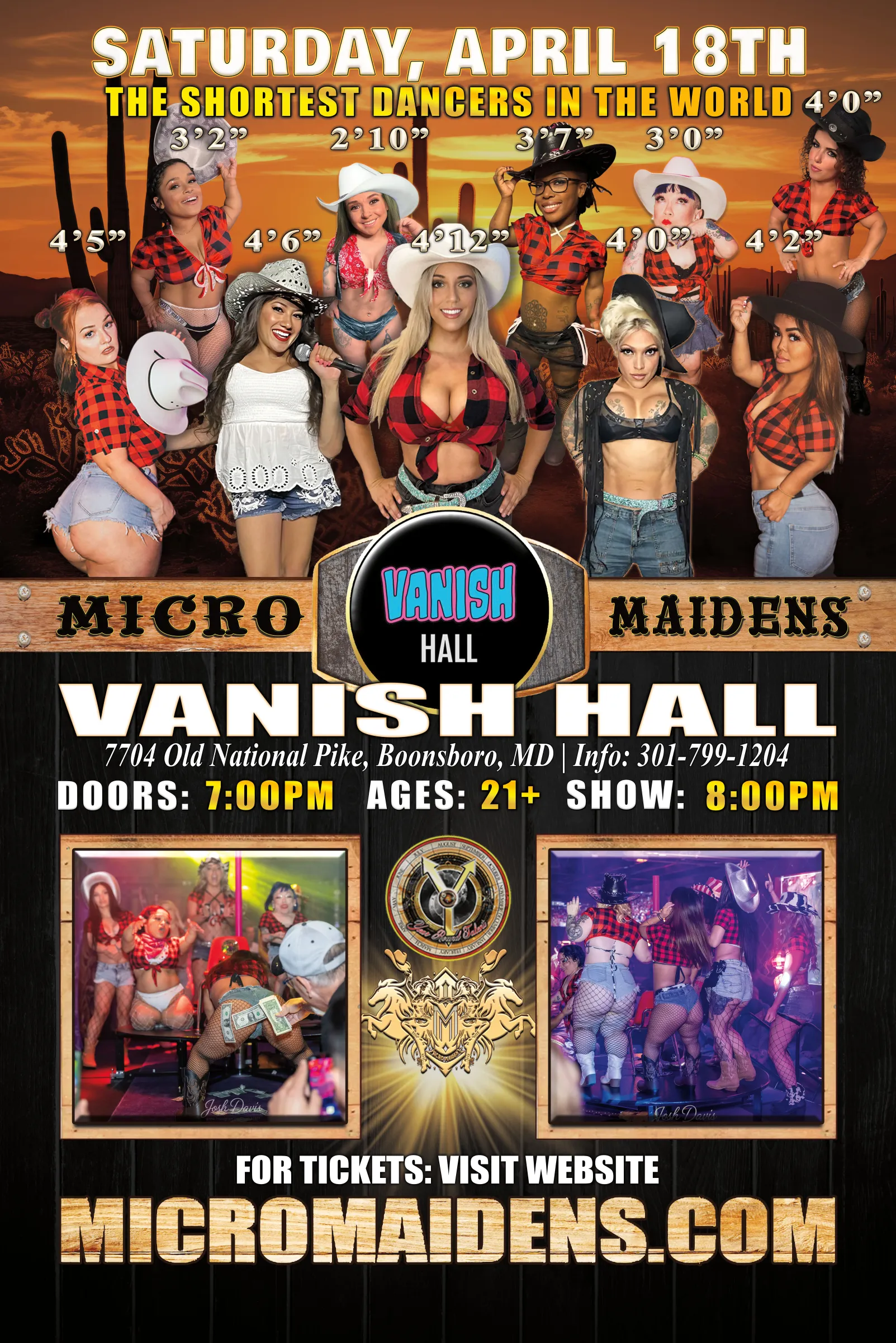 Boonsboro, MD - Micro Maidens Dwarf Dancers @ Vanish Hall