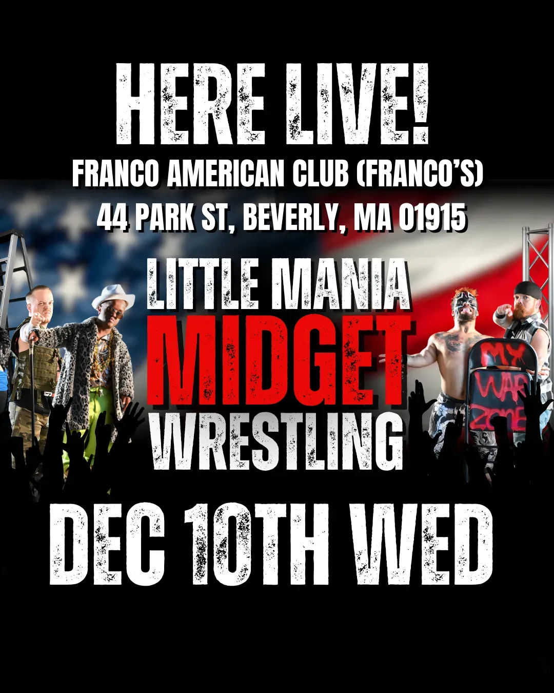 Little Mania Midget Wrestling – Beverly, MA – Dec 10, 2025 – Buy Now
