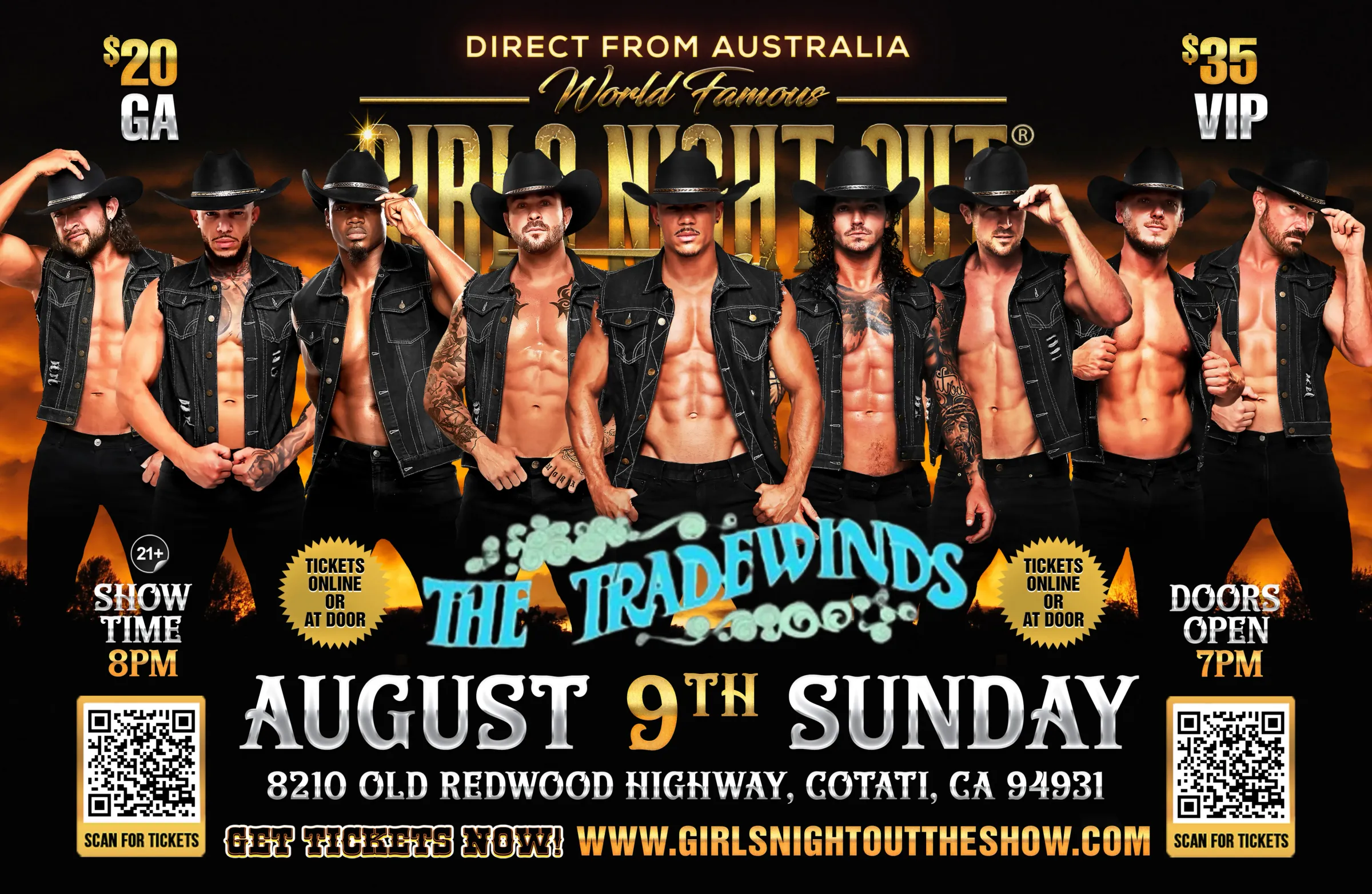 AUSTRALIA'S GIRLS NIGHT OUT LIVE® TAKEOVER COTATI, CA USA!!