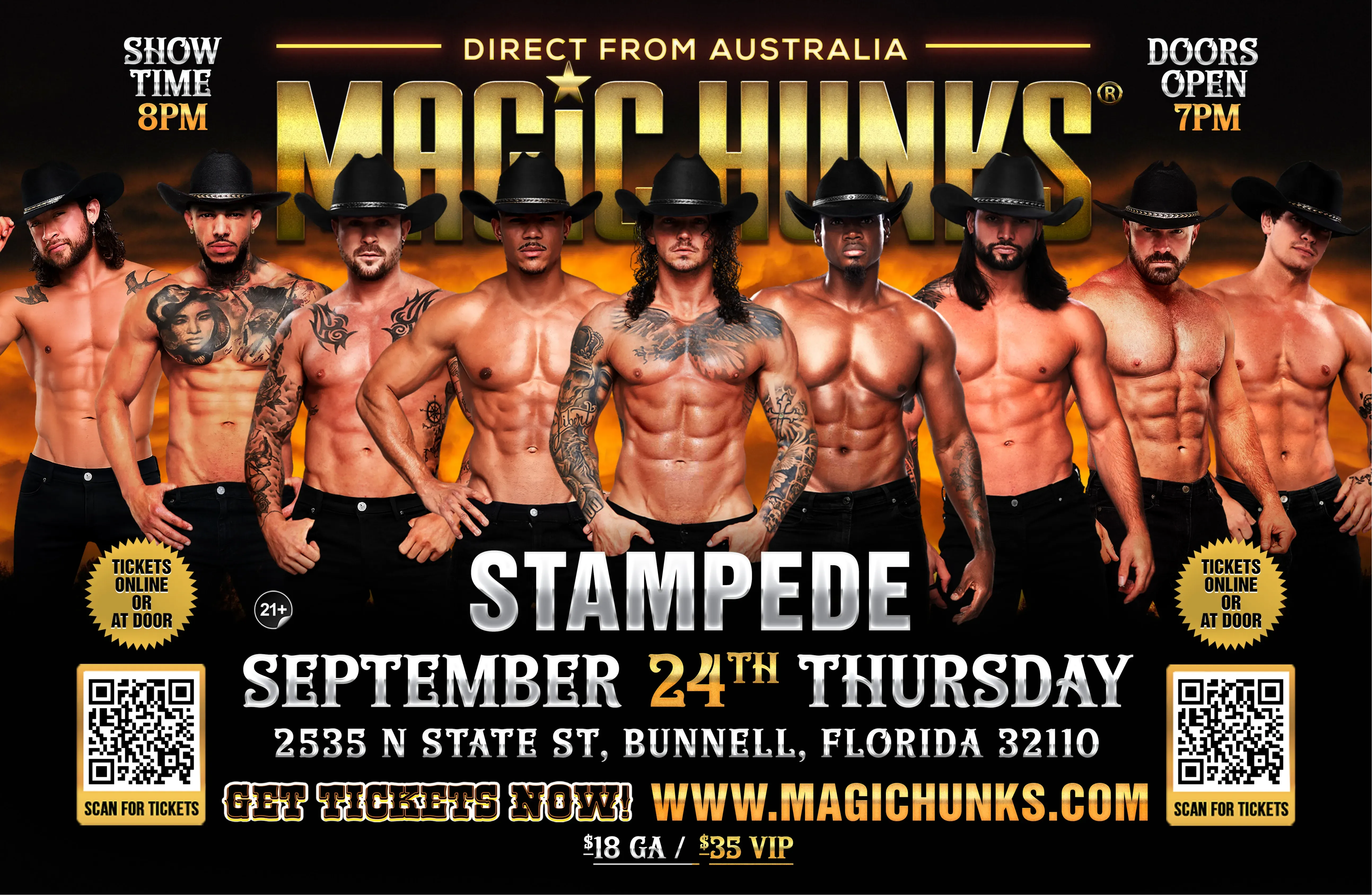 MAGIC HUNKS® AUSTRALIA TAKEOVER BUNNELL,FL USA!!!