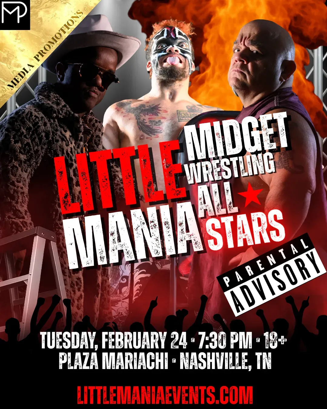 Little Mania Midget Wrestling – Nashville, TN – Feb 24, 2026 – Buy Now