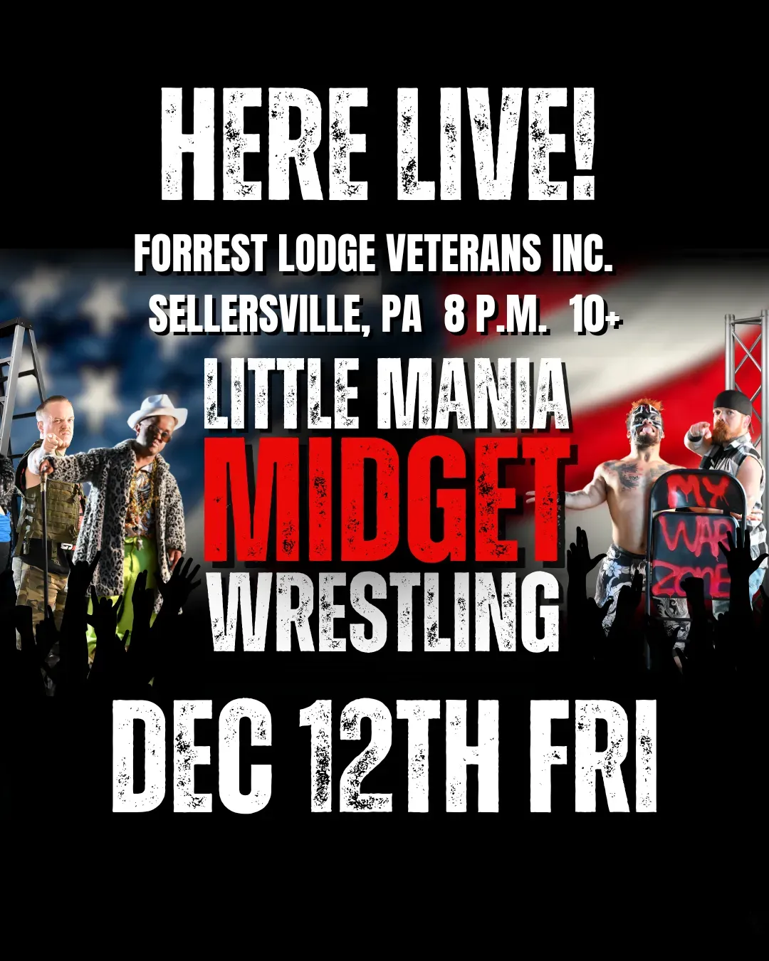 Little Mania Midget Wrestling – Sellersville, PA – Dec 12, 2025 – Buy Now