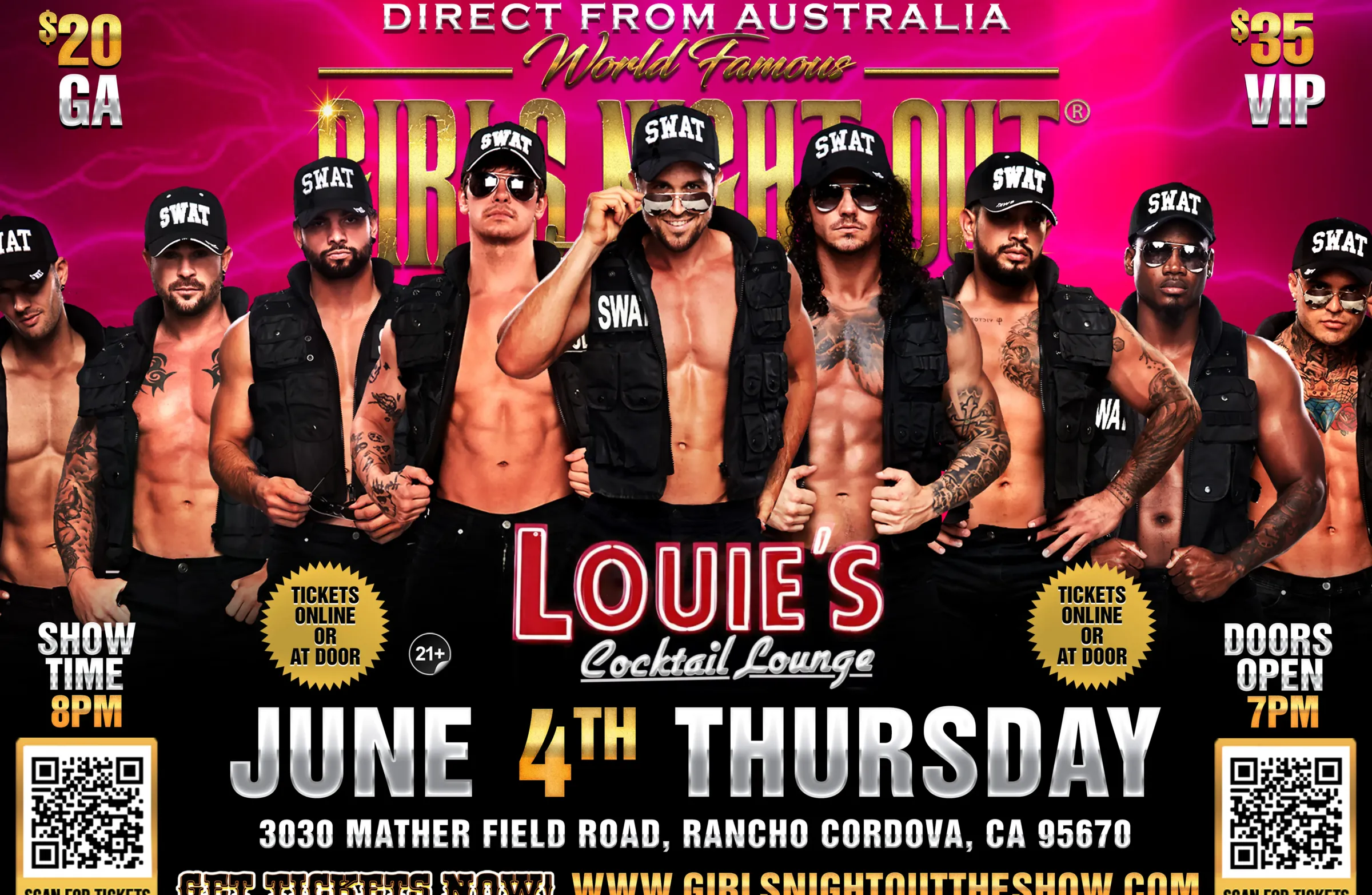 GIRLS NIGHT OUT THE SHOW® AUSTRALIAN TAKEOVER  RANCHO CORDOVA, CA USA!!