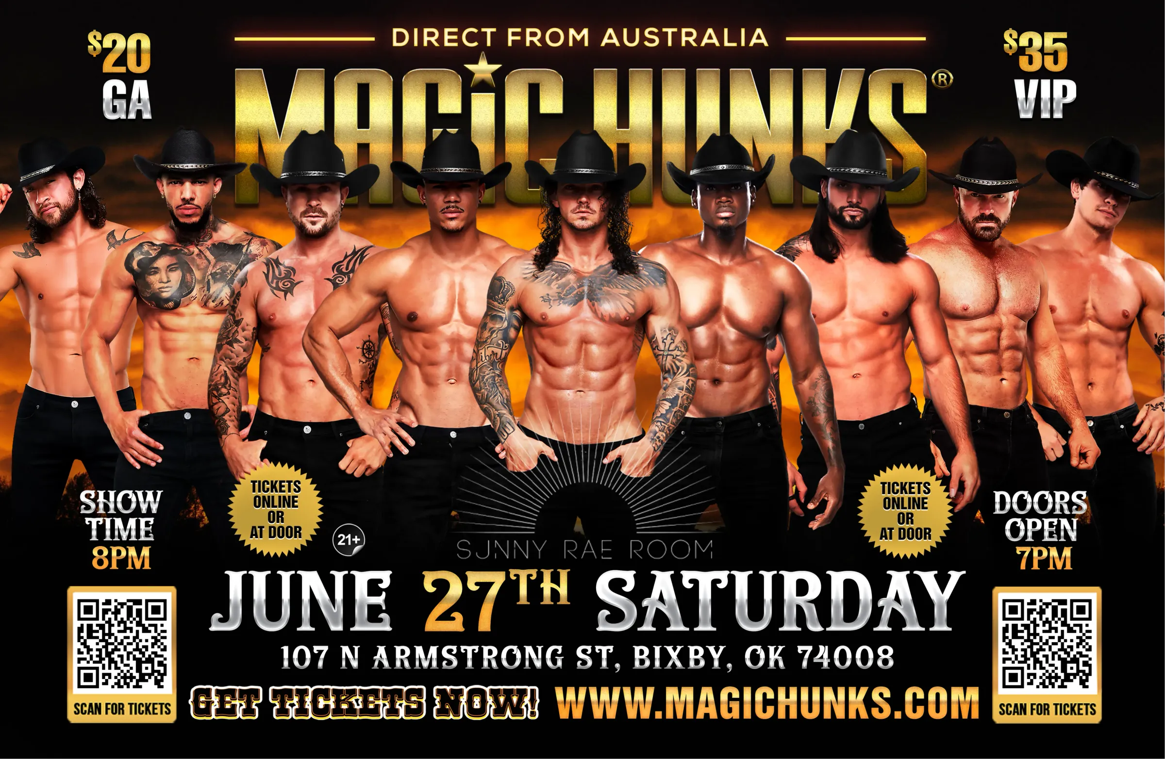MAGIC HUNKS® AUSTRALIAN TAKEOVER BIXBY,OK USA!!!