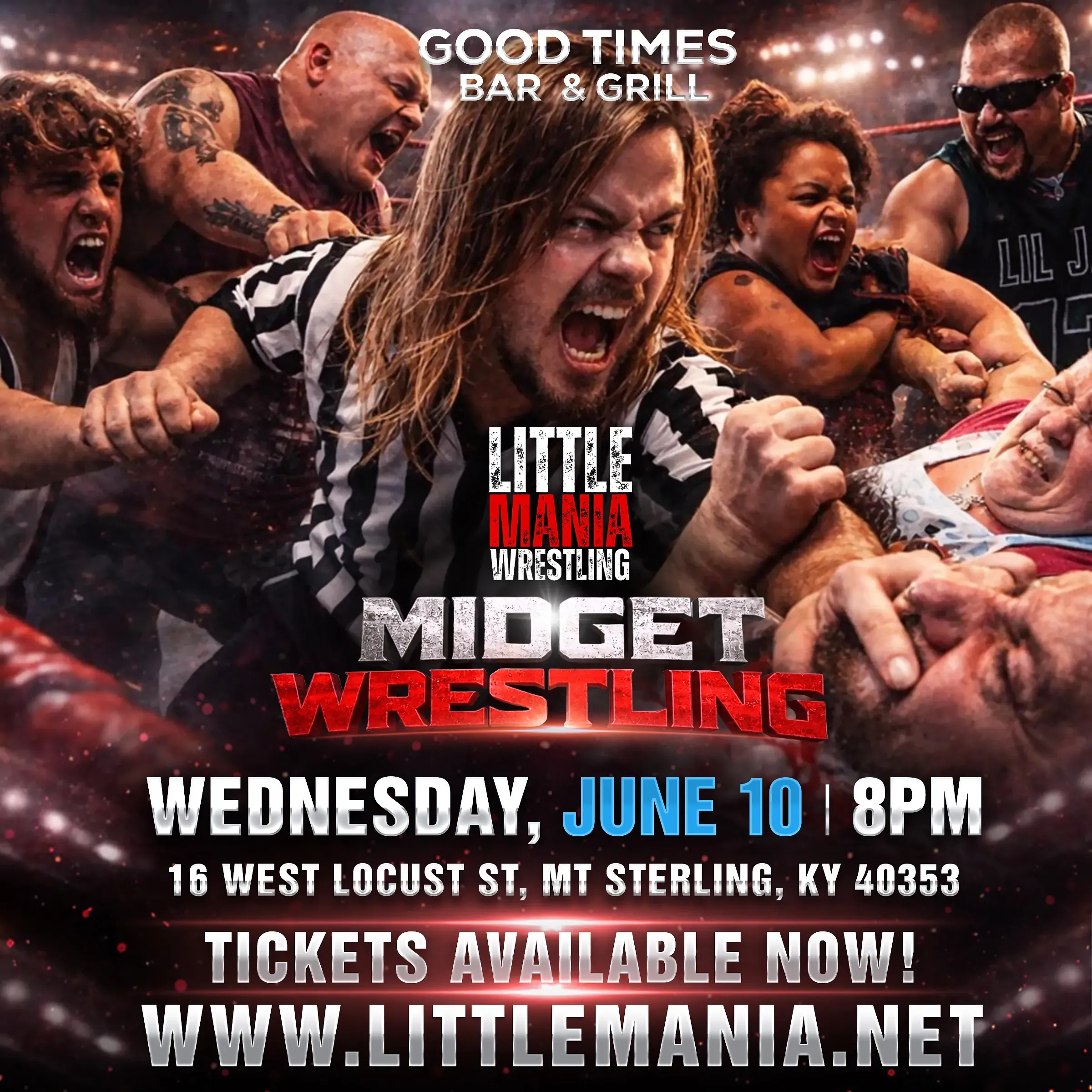 Little Mania Midget Wrestling – Sterling, KY  – Jun 10, 2026 – Buy Now