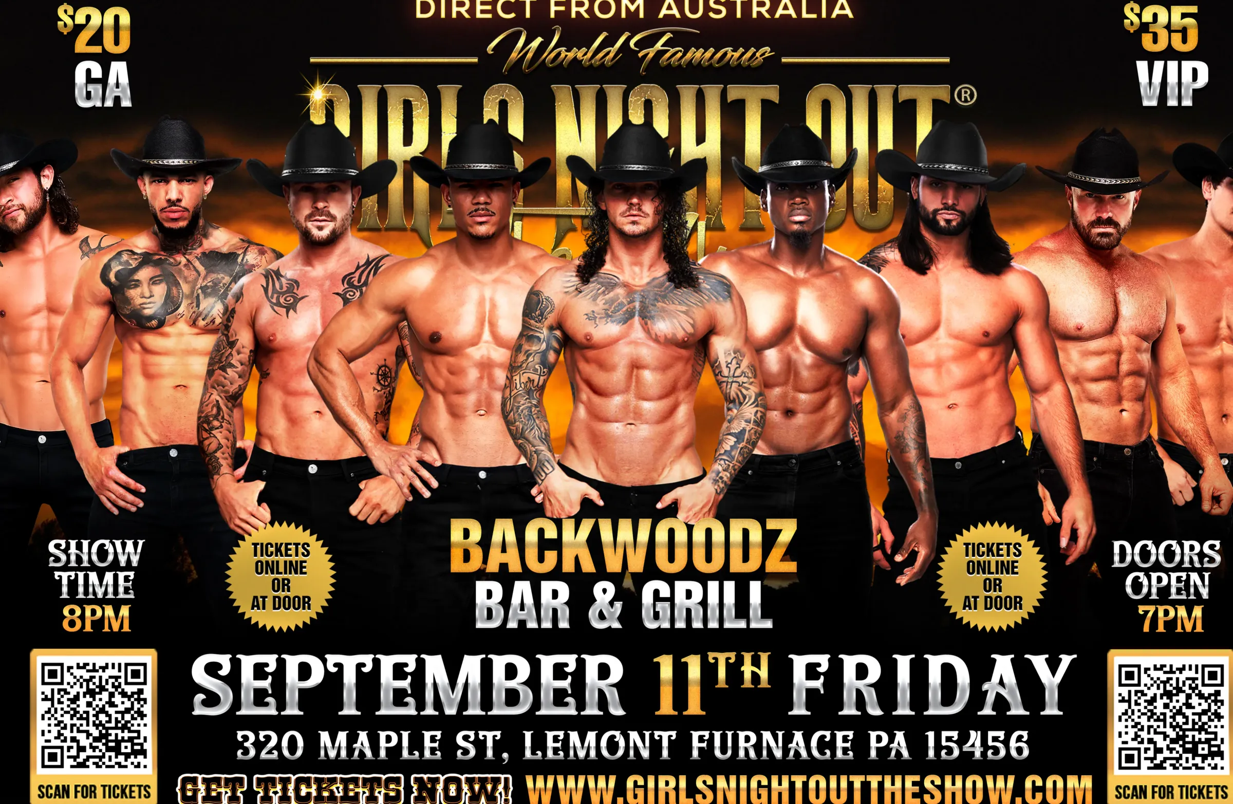AUSTRALIA'S GIRLS NIGHT OUT THE SHOW® TAKEOVER LEMONT FURNACE,PA USA!!!
