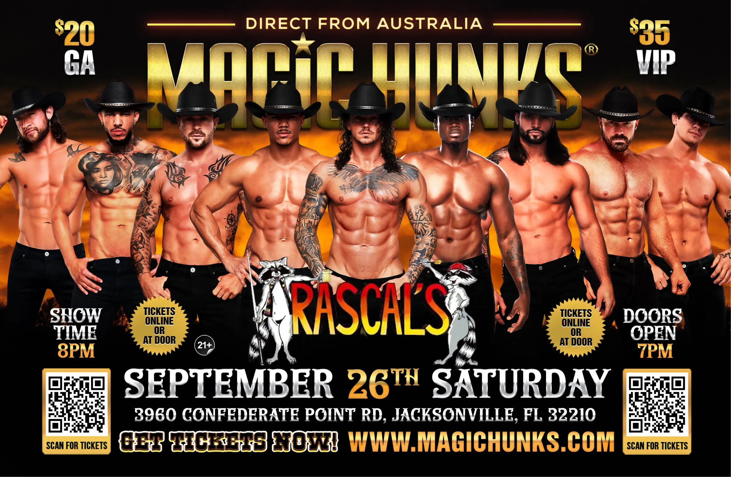 MAGIC HUNKS AUSTRALIA TAKEOVER JACKSONVILLE,FL USA!!!