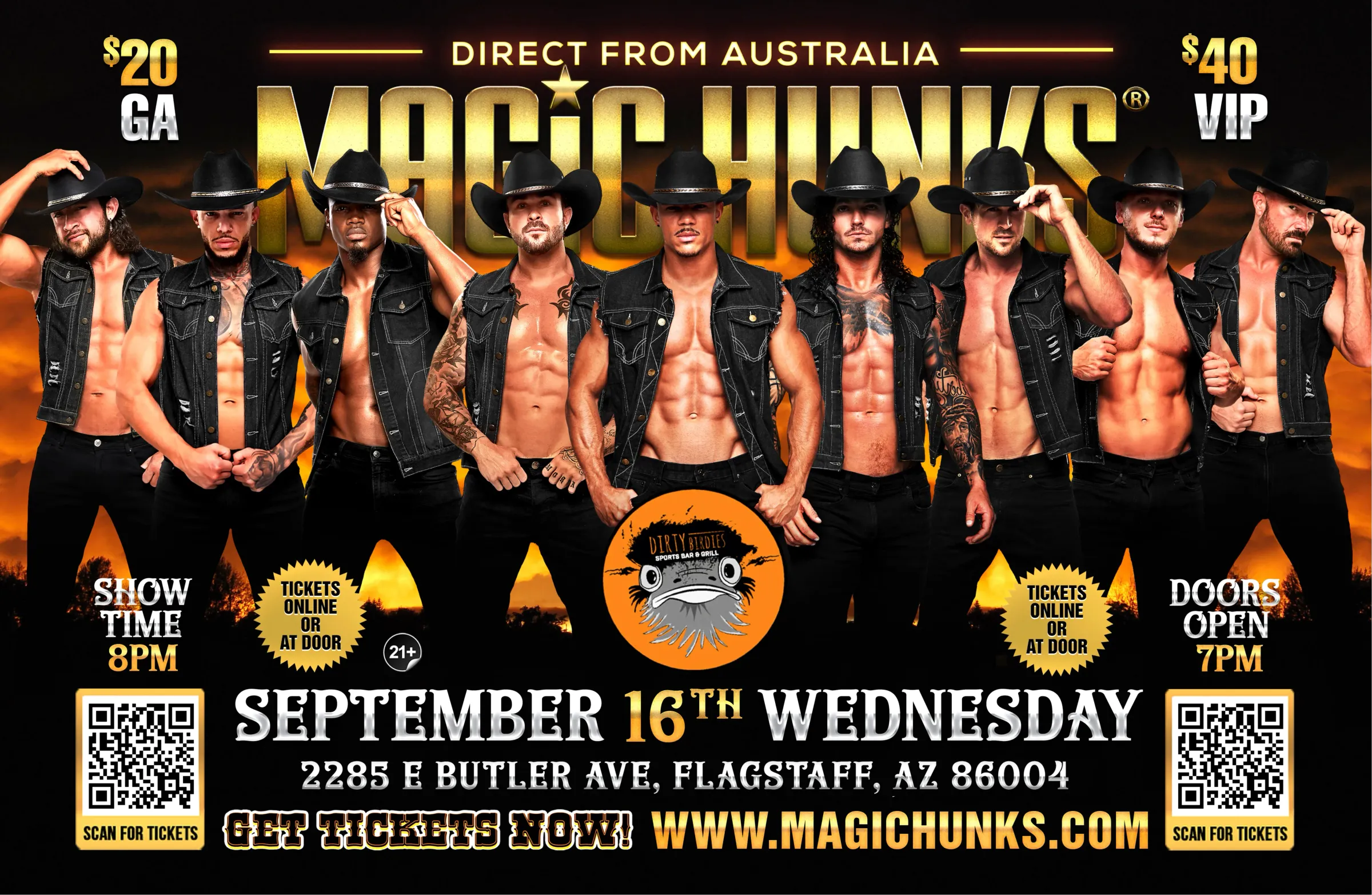 AUSTRALIA'S MAGIC HUNKS TAKEOVER FLAGSTAFF,AZ USA!!!