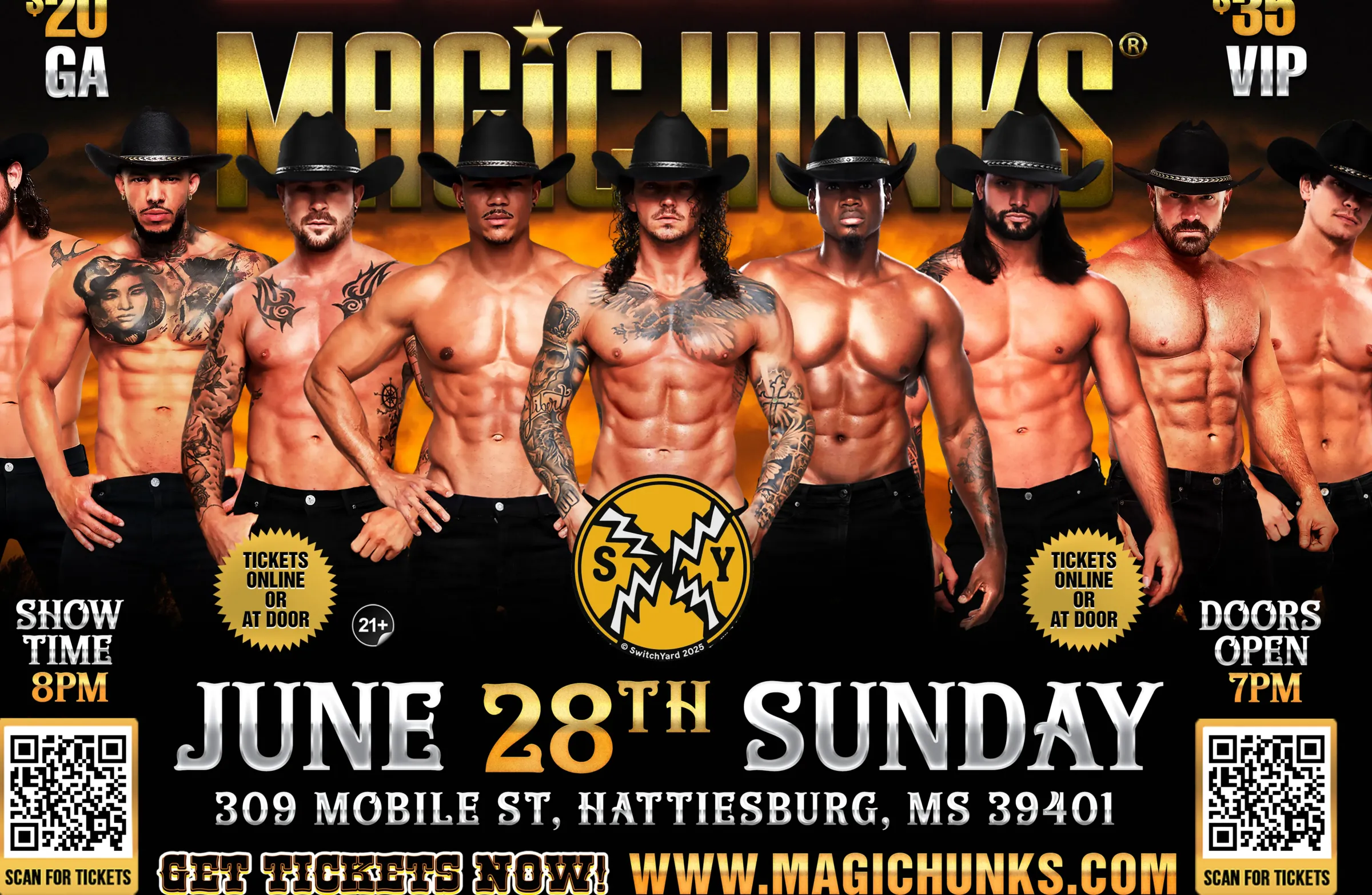 MAGIC HUNKS® AUSTRALIAN TAKEOVER HATTIESBURG,MS USA!!!