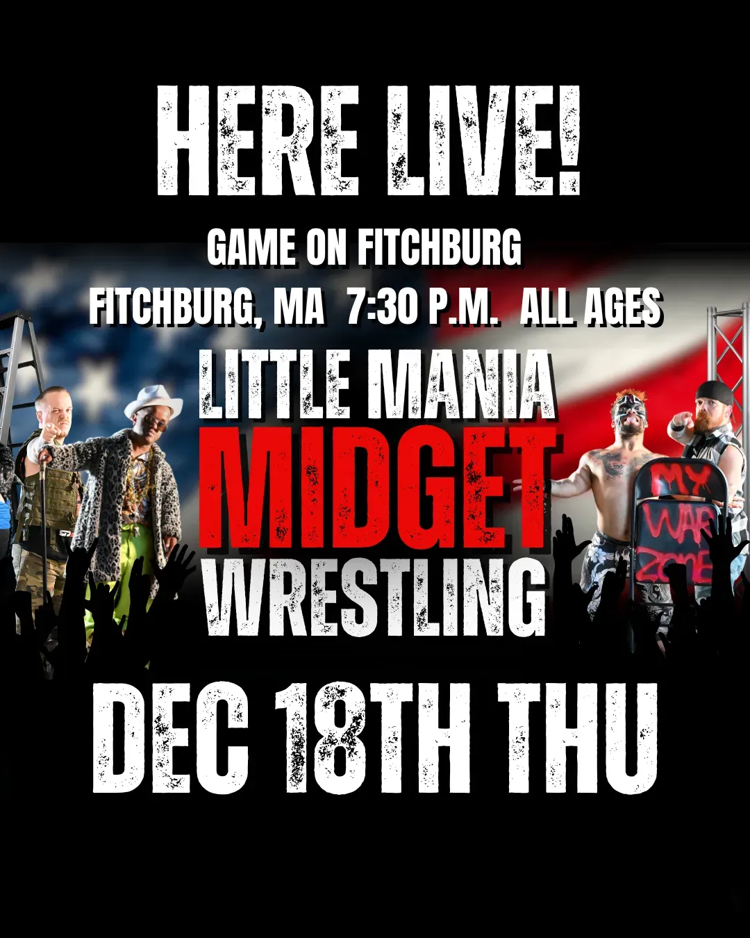Little Mania Midget Wrestling Fitchburg, MA – Dec 18, 2025 – Buy Now