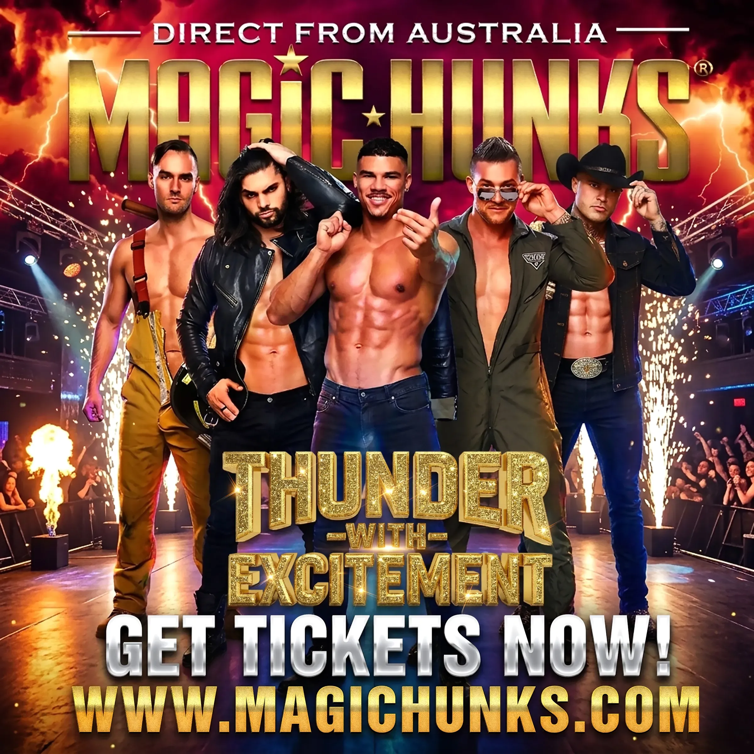 MAGIC HUNKS® AUSTRALIA TAKEOVER SAPULPA,OK USA!!!