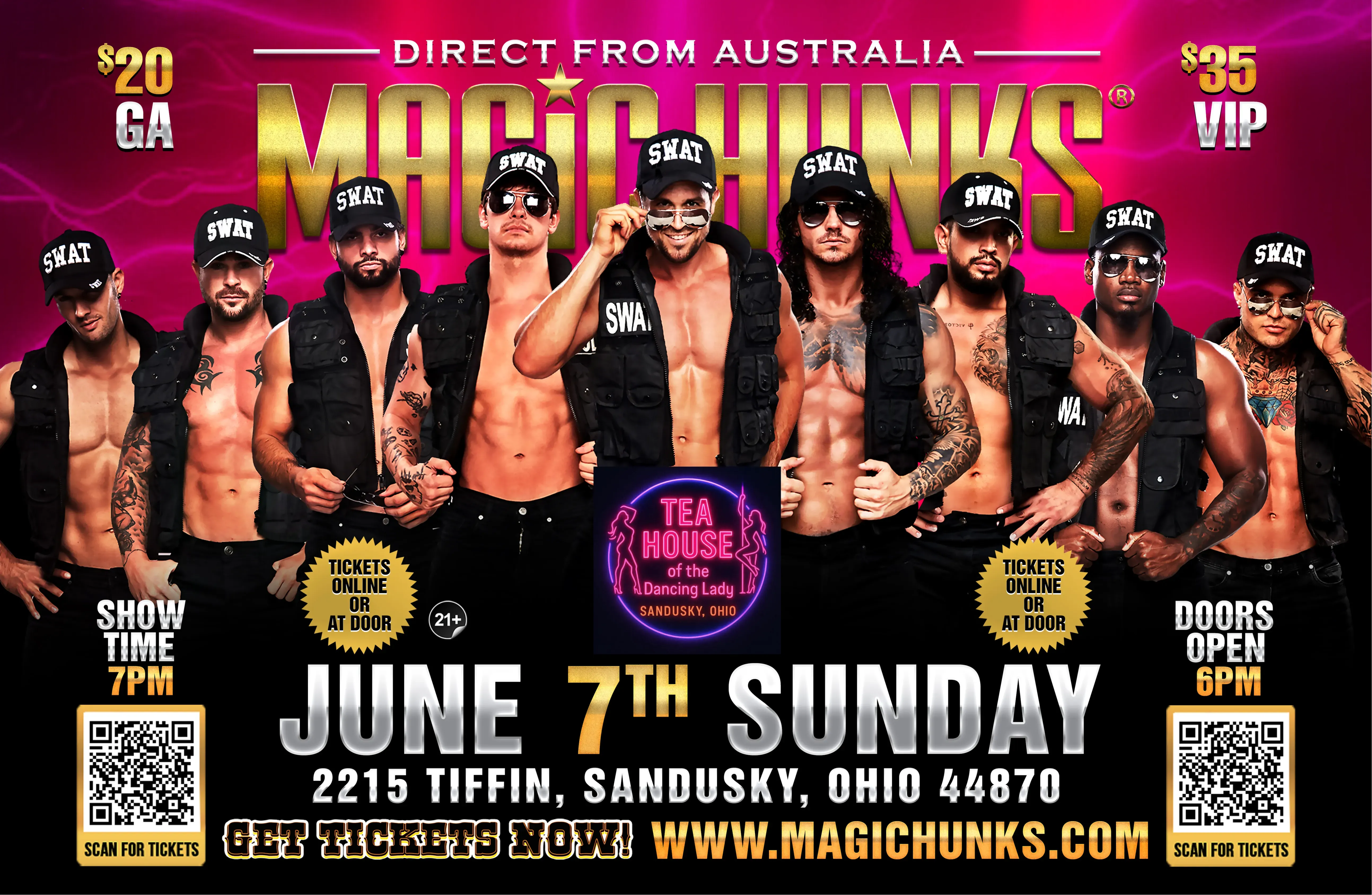 MAGIC HUNKS® AUSTRALIA TAKEOVER SANDUSKY,OH USA!!!