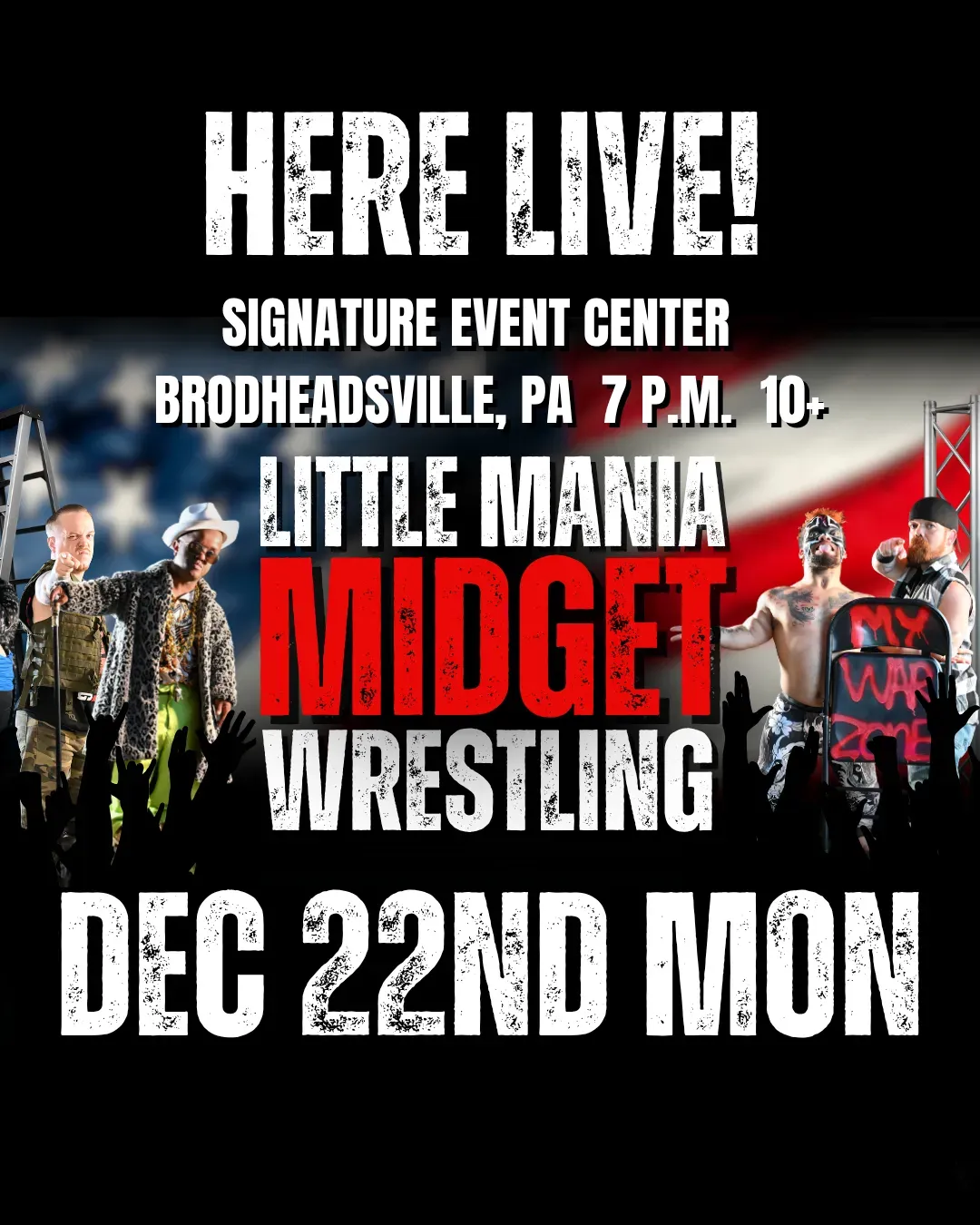 Little Mania Midget Wrestling – Brodheadsville, PA – Dec 22, 2025 – Buy Now