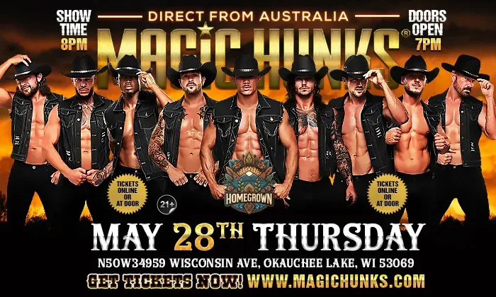 MAGIC HUNKS® AUSTRALIA TAKEOVER IN OKAUCHEE LAKE, WI, USA!!