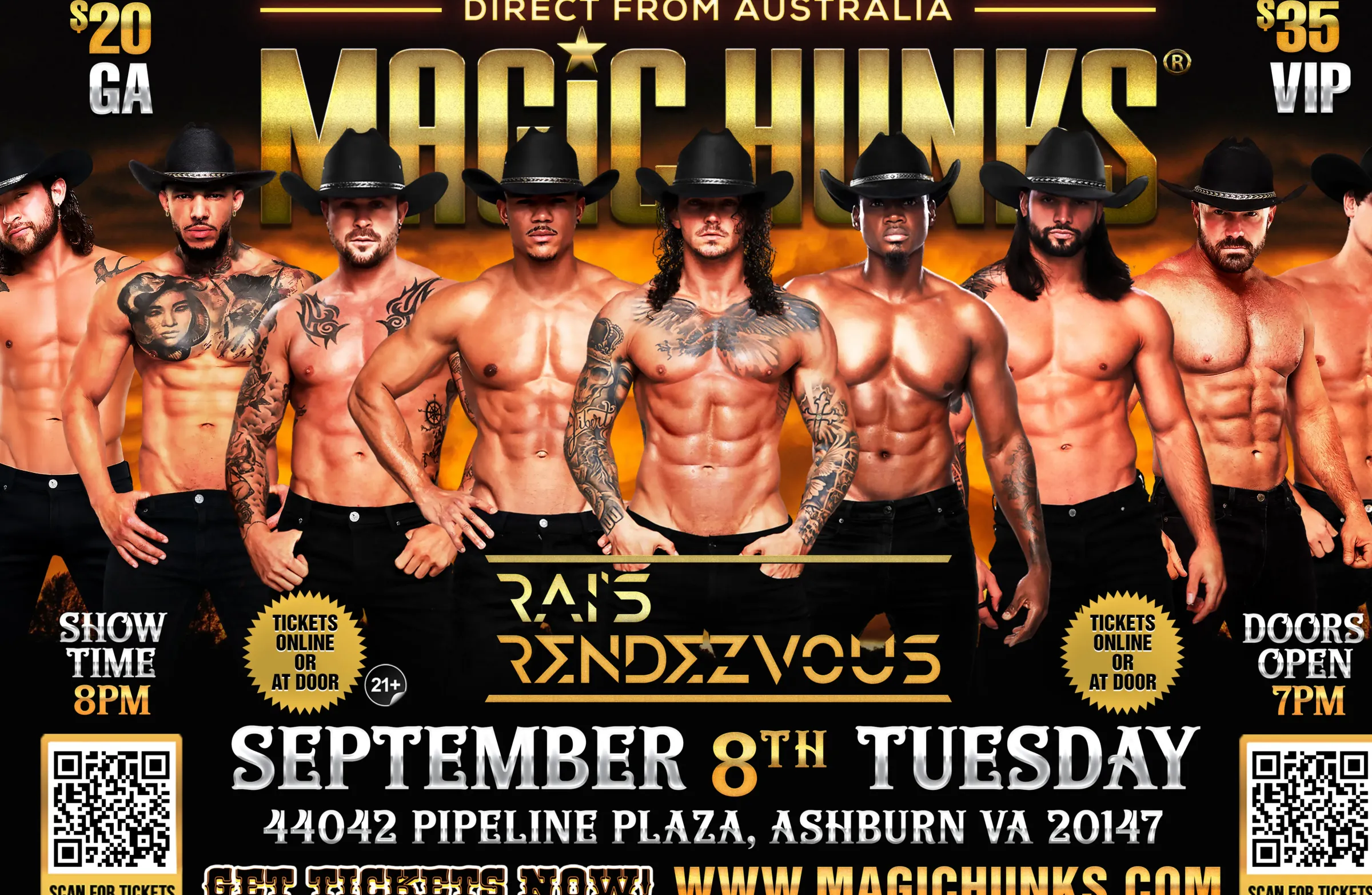MAGIC HUNKS® AUSTRALIAN TAKEOVER ASHBURN,VA USA!!!