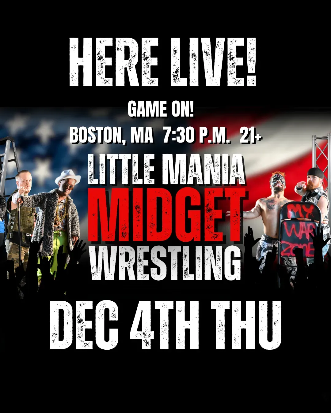 Little Mania Midget Wrestling – Boston, MA – Dec 04, 2025 – Buy Now