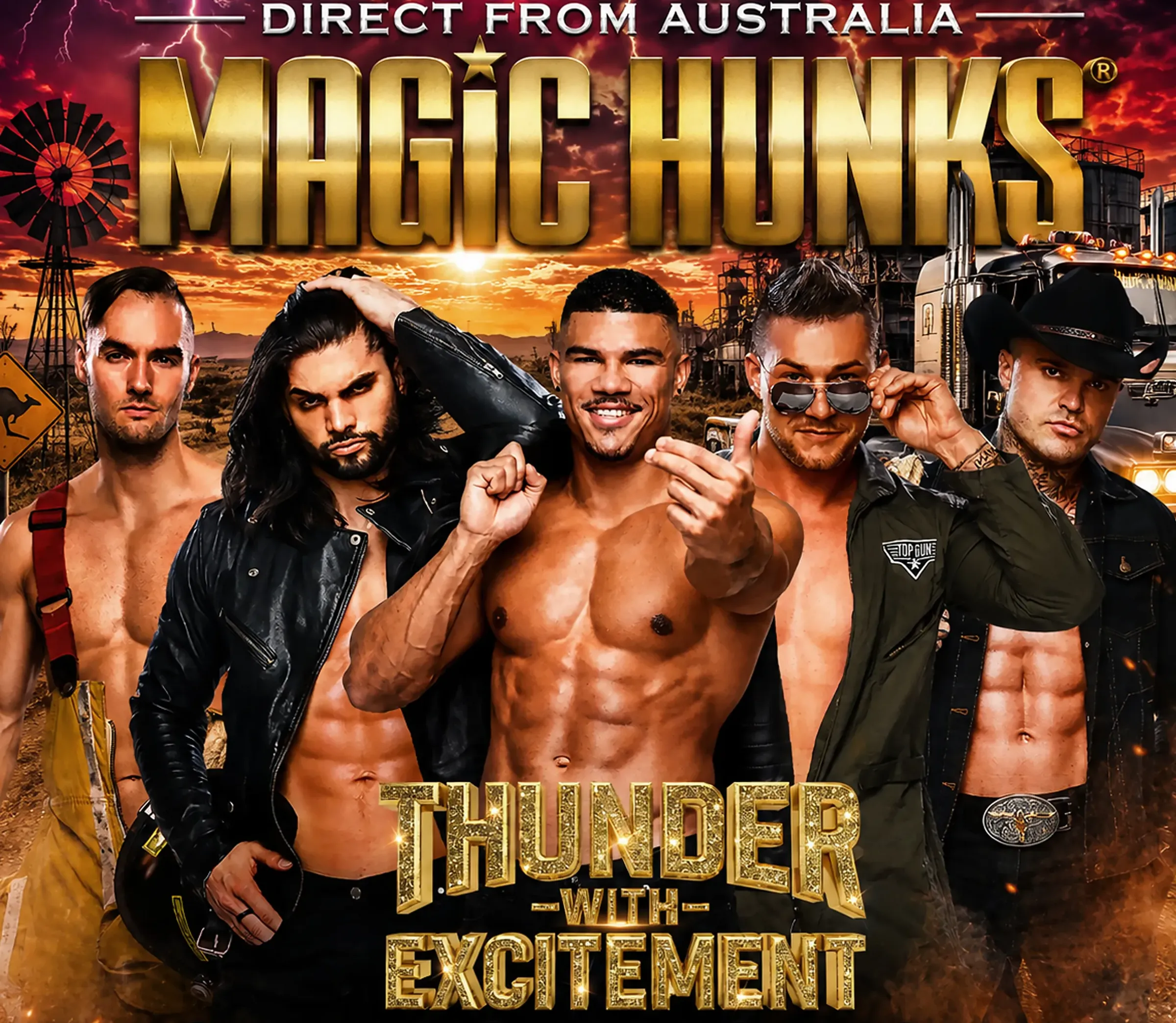 MAGIC HUNKS® AUSTRALIA TAKEOVER PEARLAND,TX USA!!