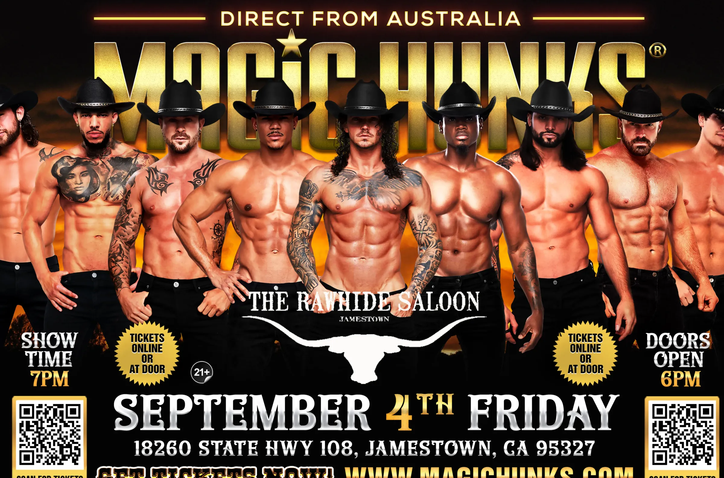 MAGIC HUNKS® AUSTRALIAN TAKEOVER JAMESTOWN,CA USA!!!