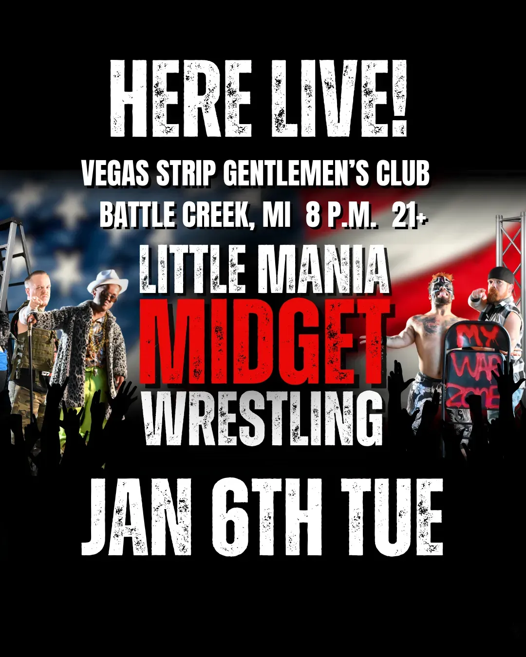 Little Mania Midget Wrestling – Battle Creek, MI – Jan 06, 2026 – Buy Now