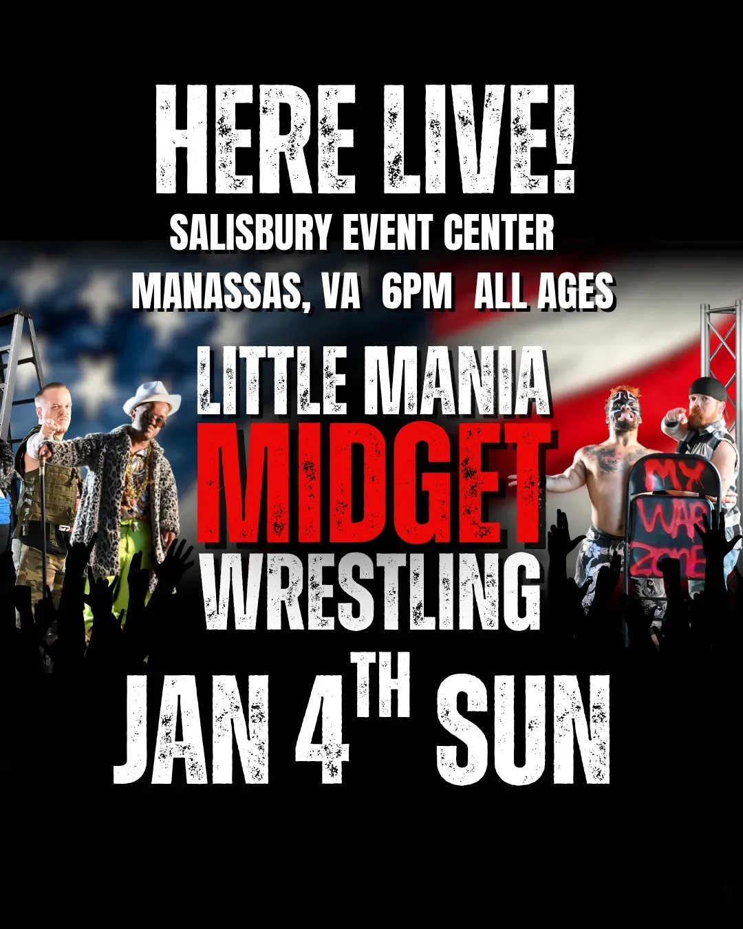 Little Mania Midget Wrestling – Manassas, VA – Jan 04, 2026 – Buy Now