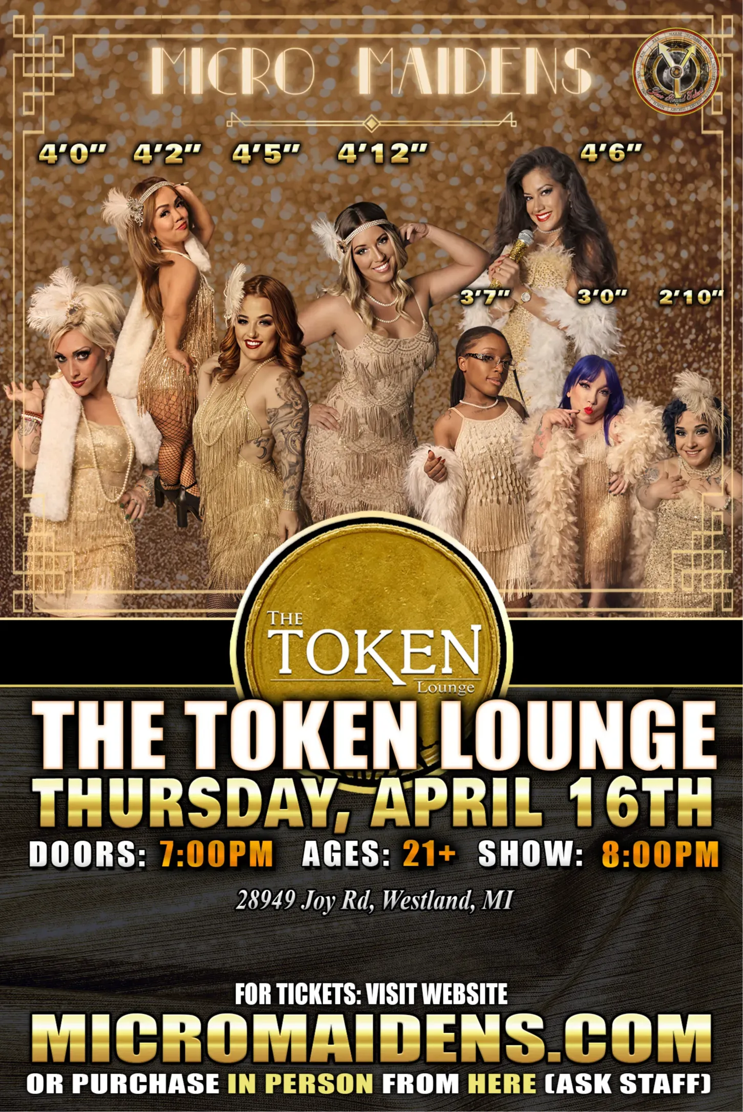 Westland, MI  - Micro Maidens Dwarf Dancers @ The Token Lounge - THURSDAY!