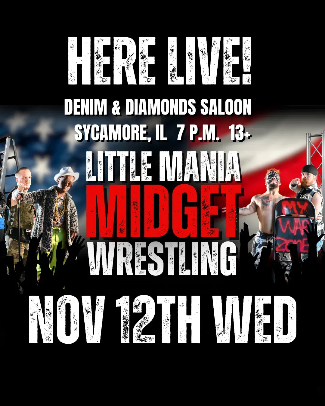 Little Mania Midget Wrestling – Sycamore, IL – Nov 12, 2025 – Buy Now