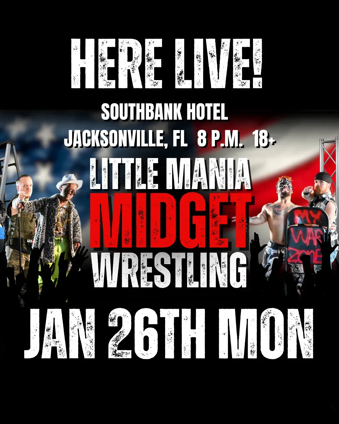 Little Mania Midget Wrestling – Jacksonville, FL – Jan 26, 2026 – Buy Now