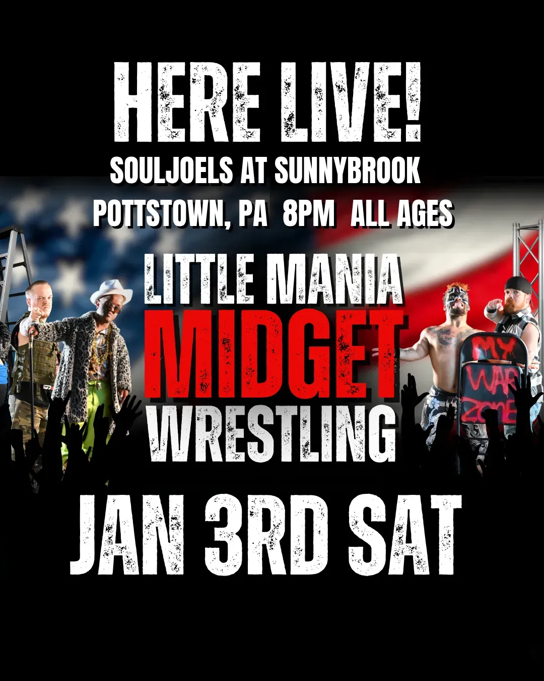 Little Mania Midget Wrestling – Pottstown, PA – Jan 03, 2026 – Buy Now