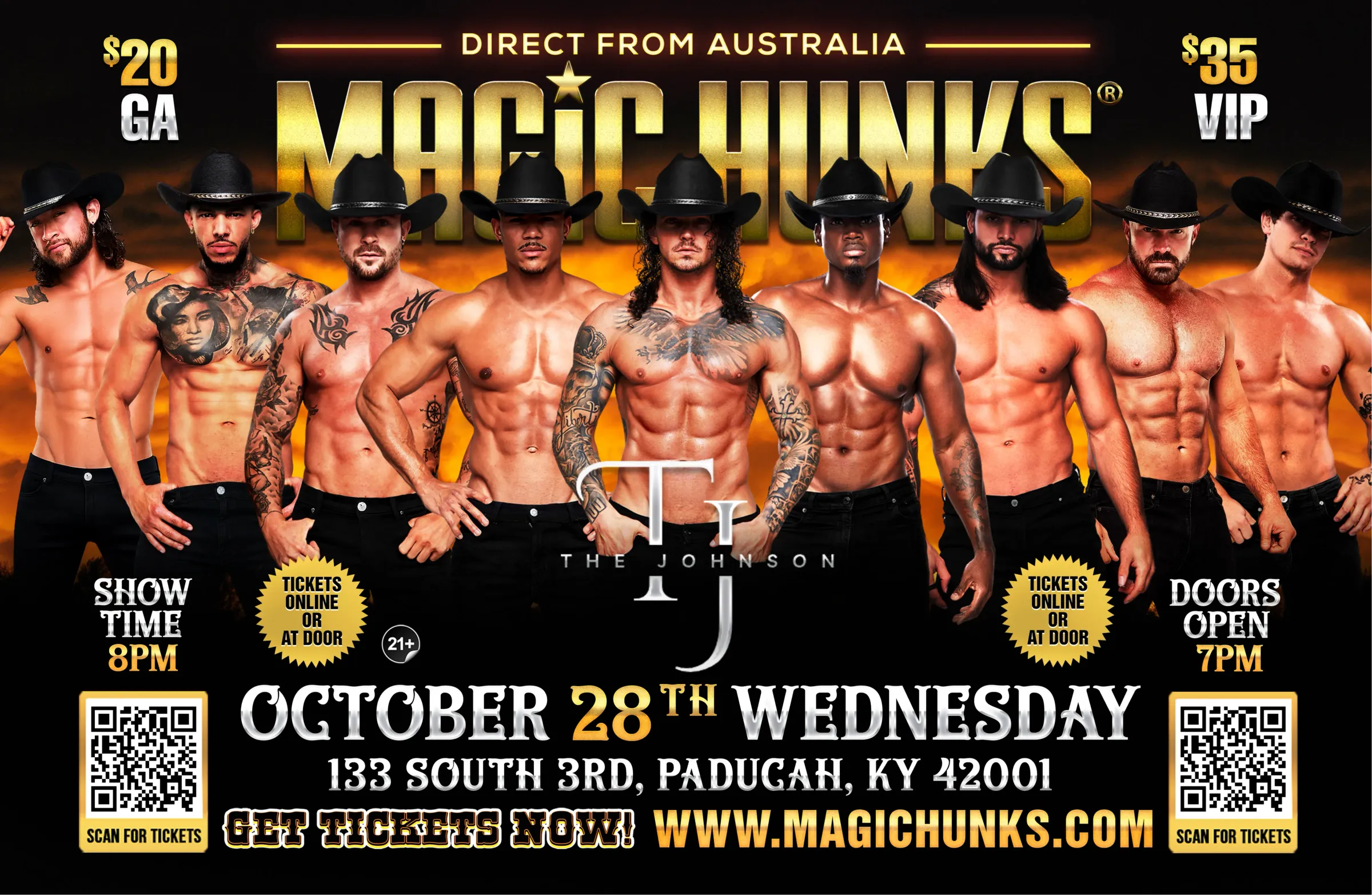 MAGIC HUNKS AUSTRALIAN TAKEOVER PADUCAH,KY