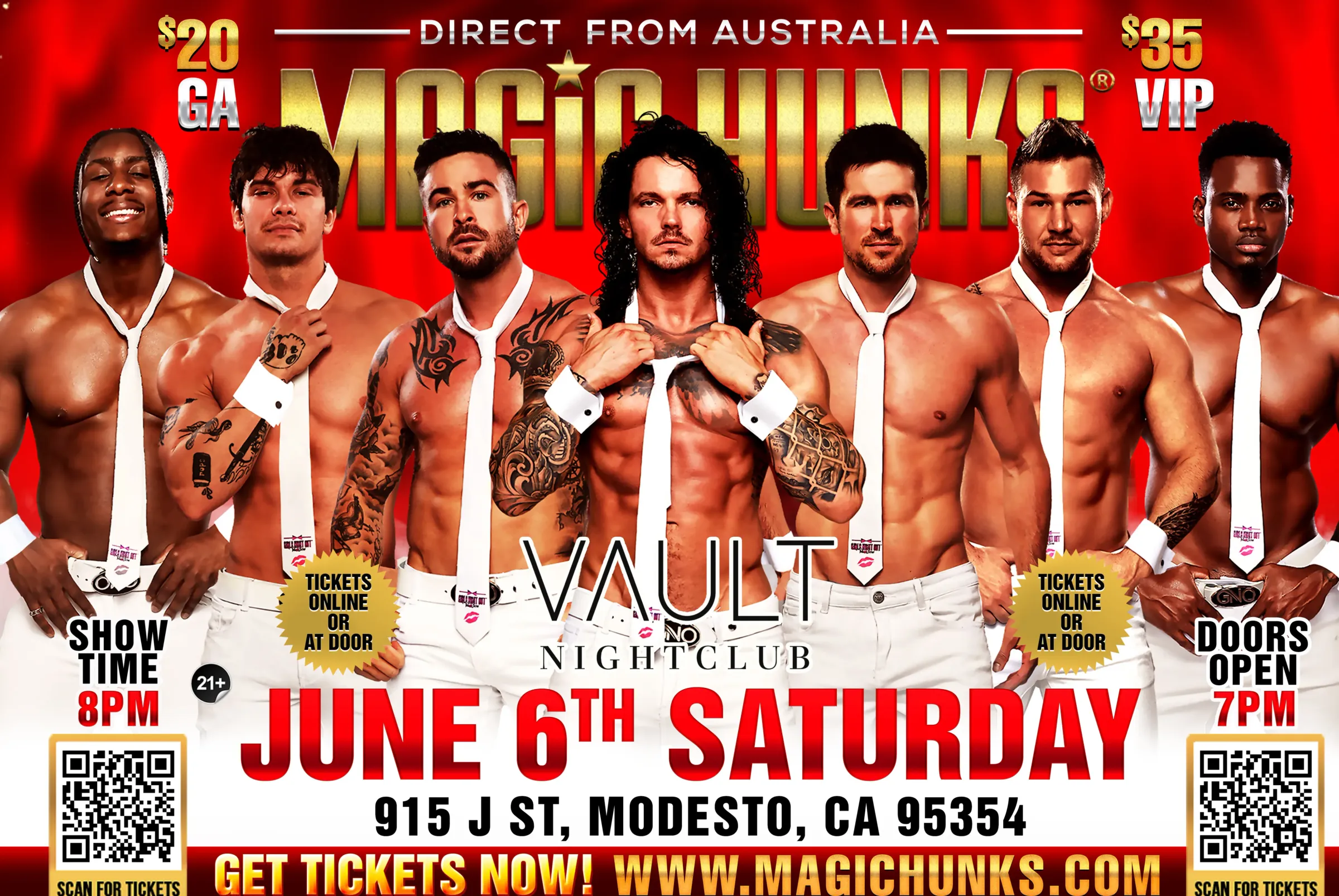 AUSTRALIA’S MAGIC HUNKS® TAKEOVER – MODESTO, CA USA! 🔥